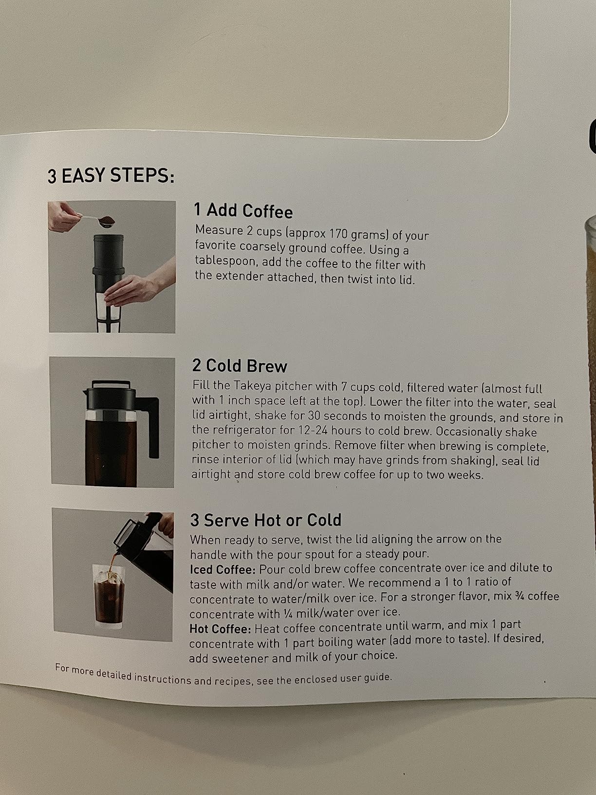 Takeya Deluxe Cold Brew Coffee Maker - BPA-Free Tritan Pitcher with Airtight Leakproof Lid, Silicone Grip Handle, Fine-Mesh Filter - Shatter-Proof, Dishwasher Safe, Made in USA - 1 Quart/Black customer photo 2