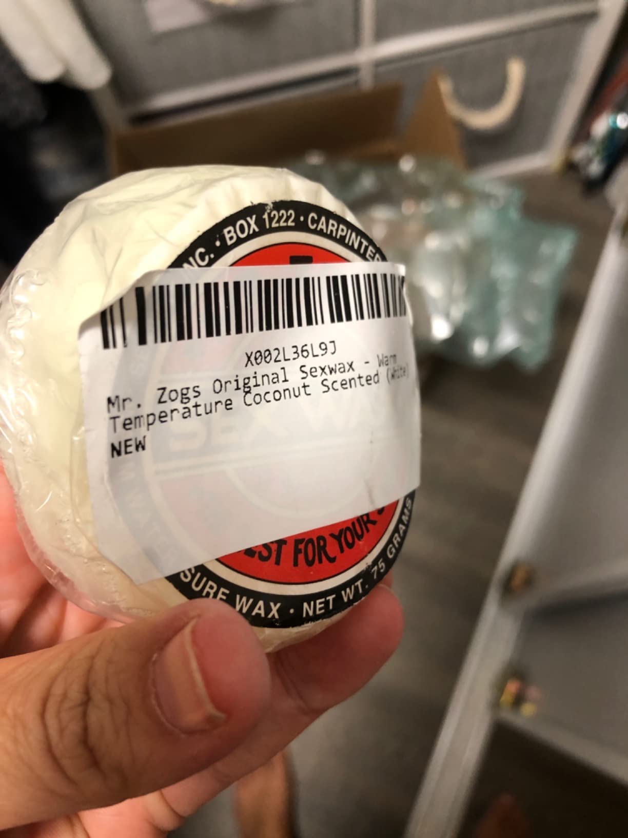 Mr Zogs Original Sexwax - Warm Water Temperature Coconut Scented (White) customer photo 2