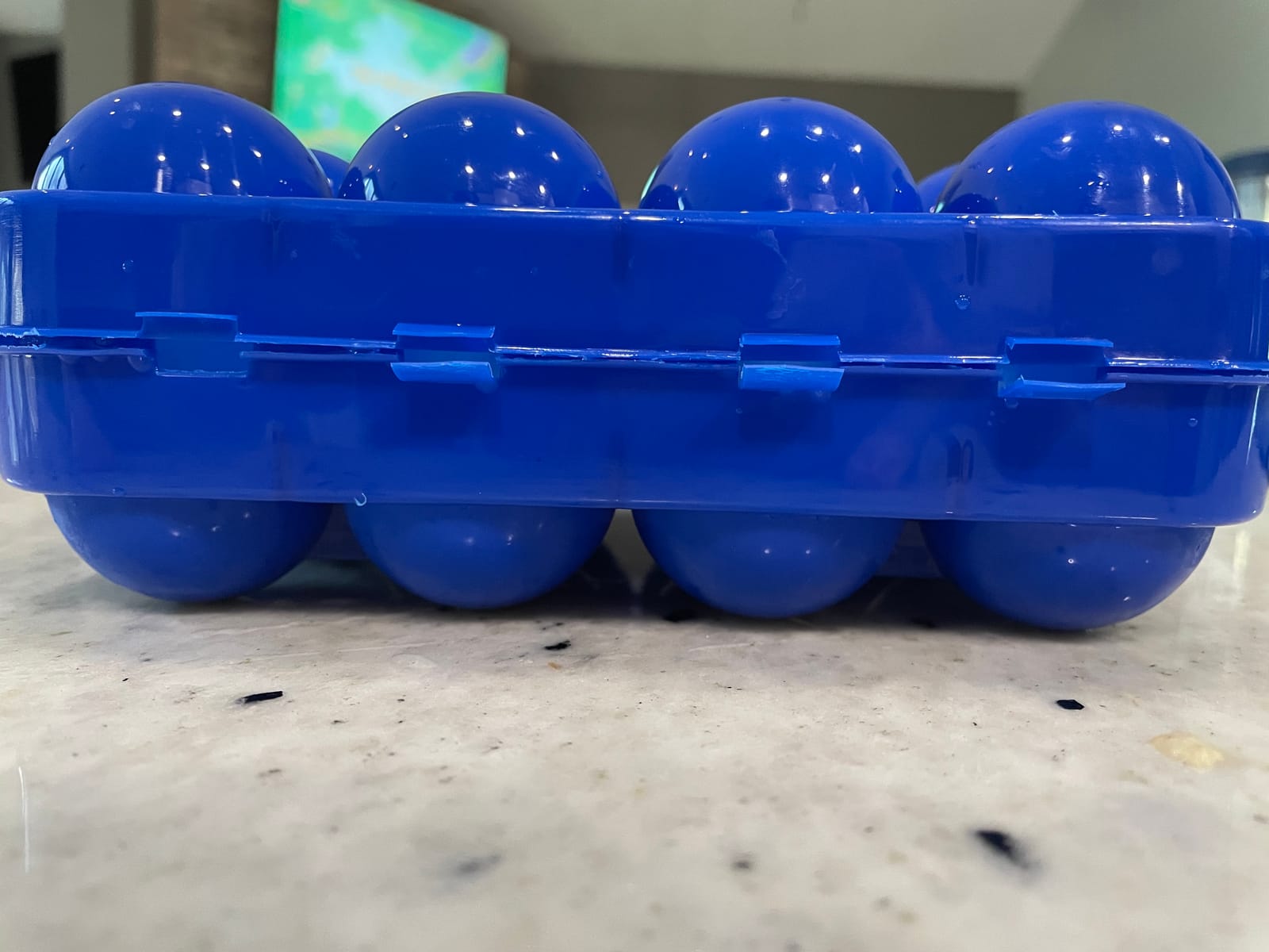 Camco Egg Carrier Holder with Built-in Handle | Ideal for RVing, Camping, Tailgating, Picnics, Road Trips and More | Safely Carry Up to 12 Eggs | Blue (51015) customer photo 1