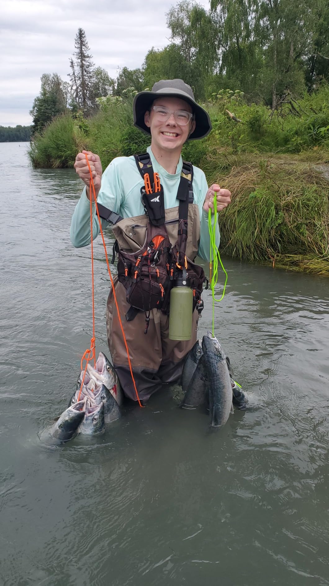 10 Foot 550lb Paracord Fishing Stringer Fish Holder with Metal Threading Needle and 1 Inch Split Ring customer photo 1