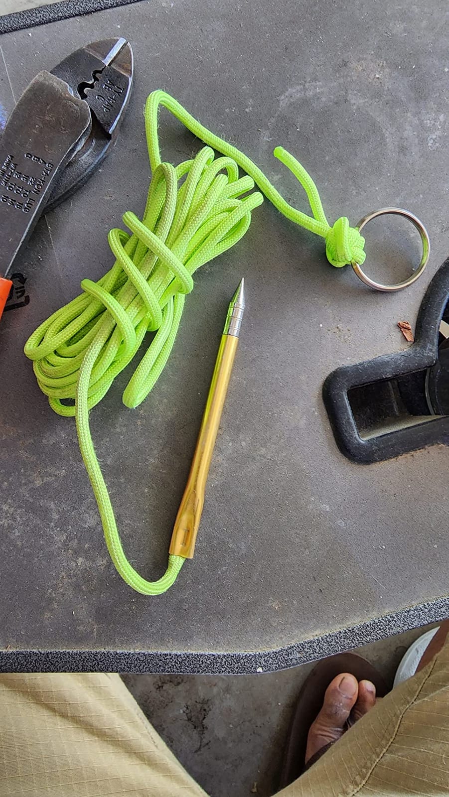10 Foot 550lb Paracord Fishing Stringer Fish Holder with Metal Threading Needle and 1 Inch Split Ring customer photo 2