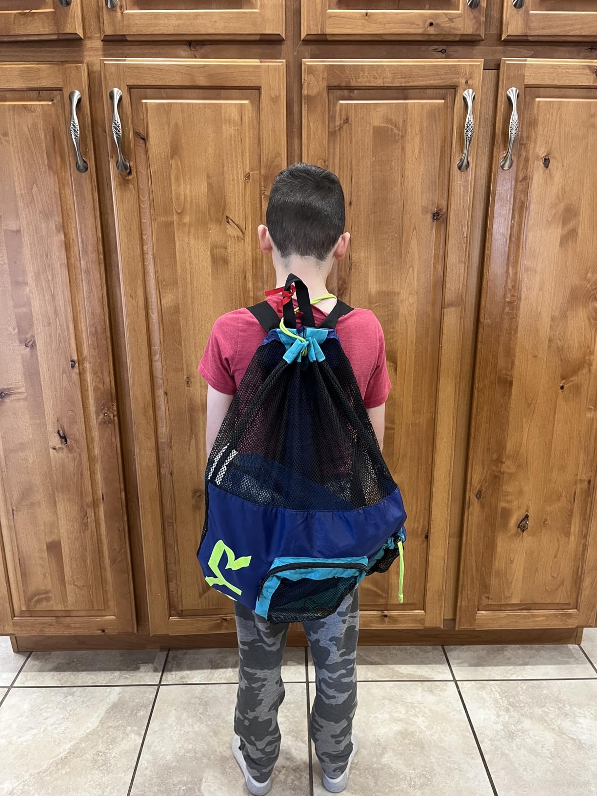 TYR Big Mesh Mummy Backpack, Fluorescent Orange | 40L Capacity | Mesh Drainage | Side Zip Pocket | Barrel-Lock Closure customer photo 1