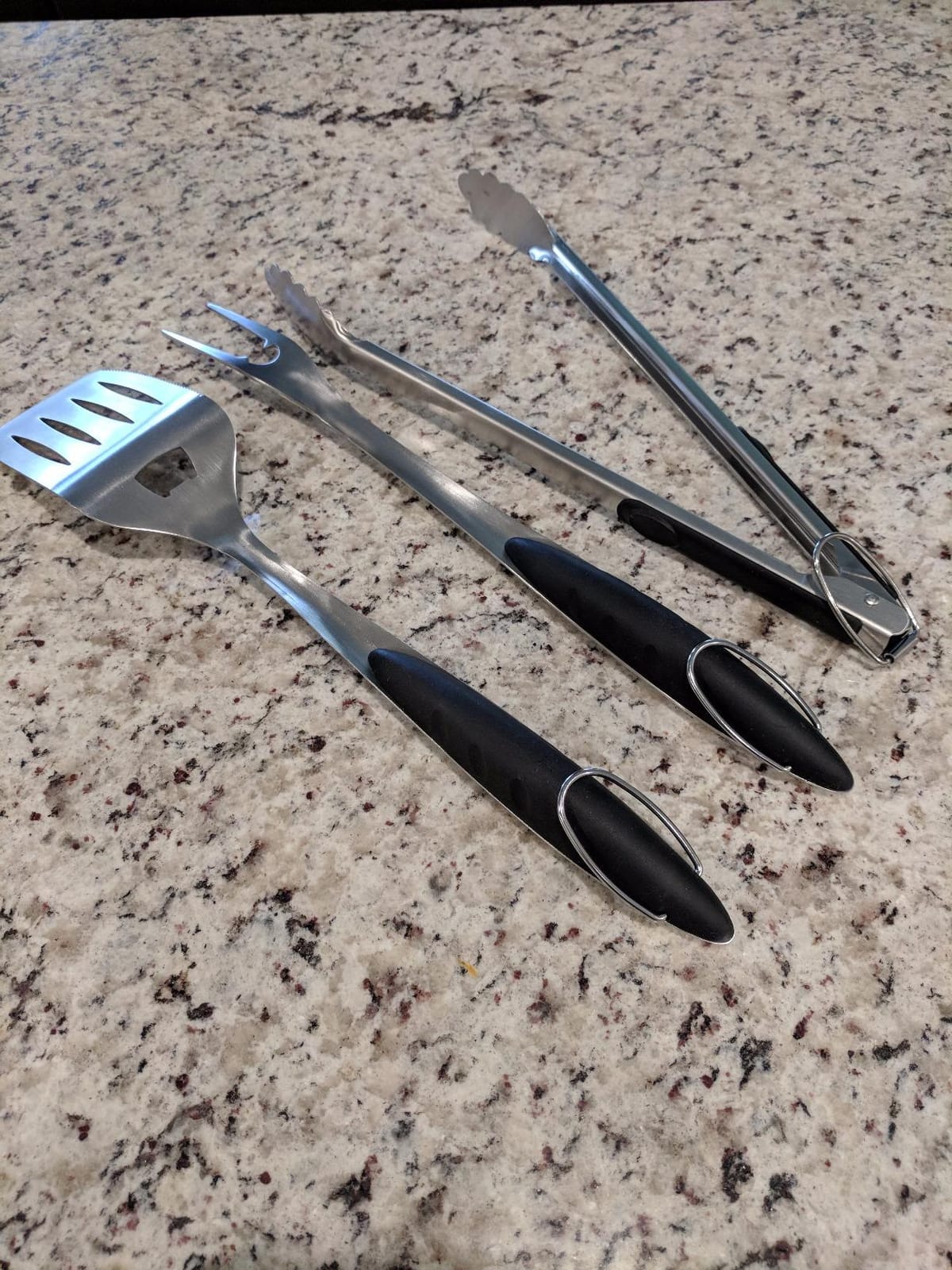 Alpha Grillers Grill Tools Set, BBQ & Grilling Accessories Outdoor Utensils | Heavy-Duty Stainless Steel Spatula, Fork, Brush & Tongs, Great BBQ Gift for Men customer photo 2
