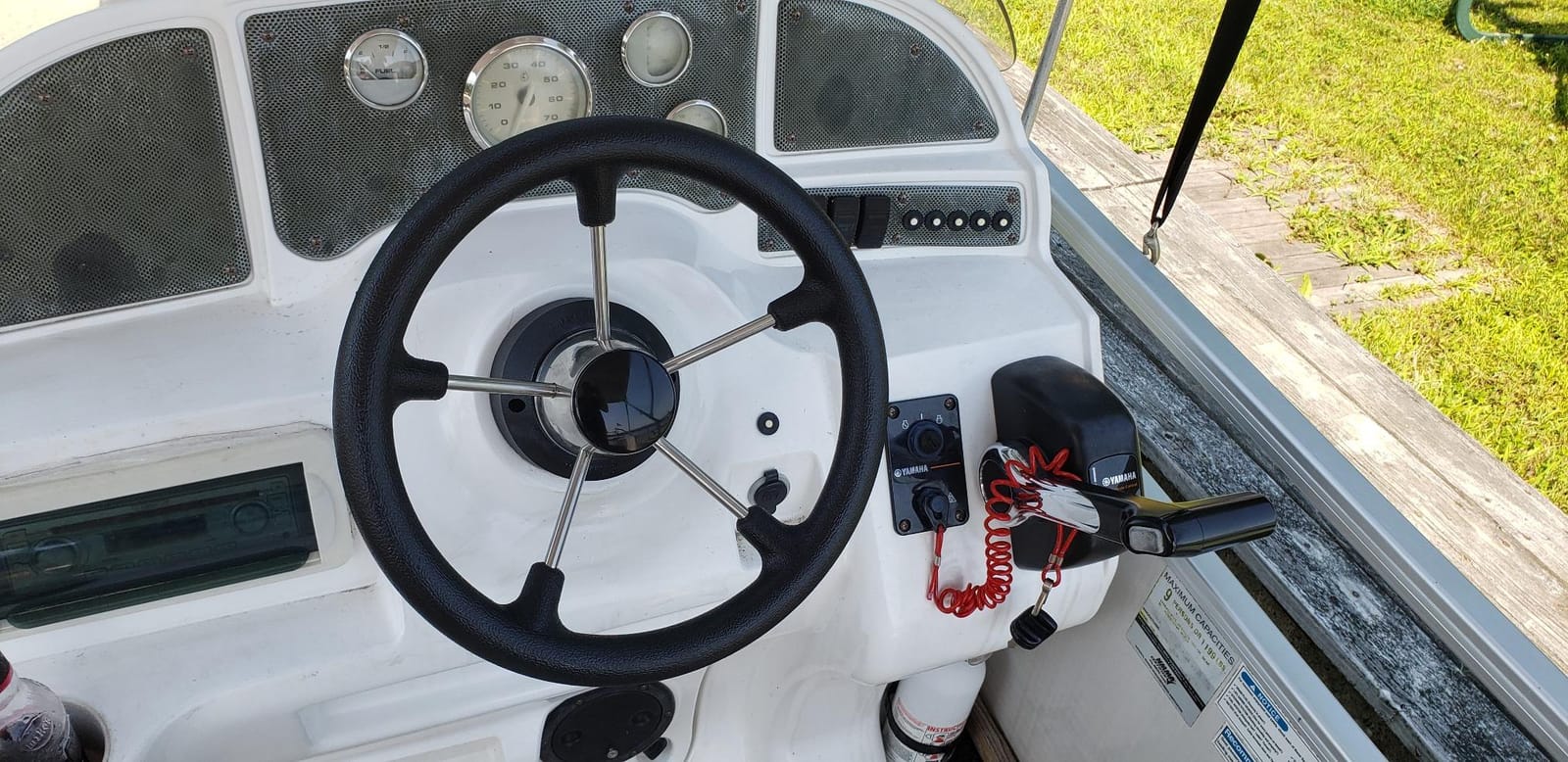 Amarine Made Boat Steering Wheel, 13-1/2 Inch Boat Marine 5 Spoke Destroyer Steering Wheel with Black Foam Grip customer photo 1