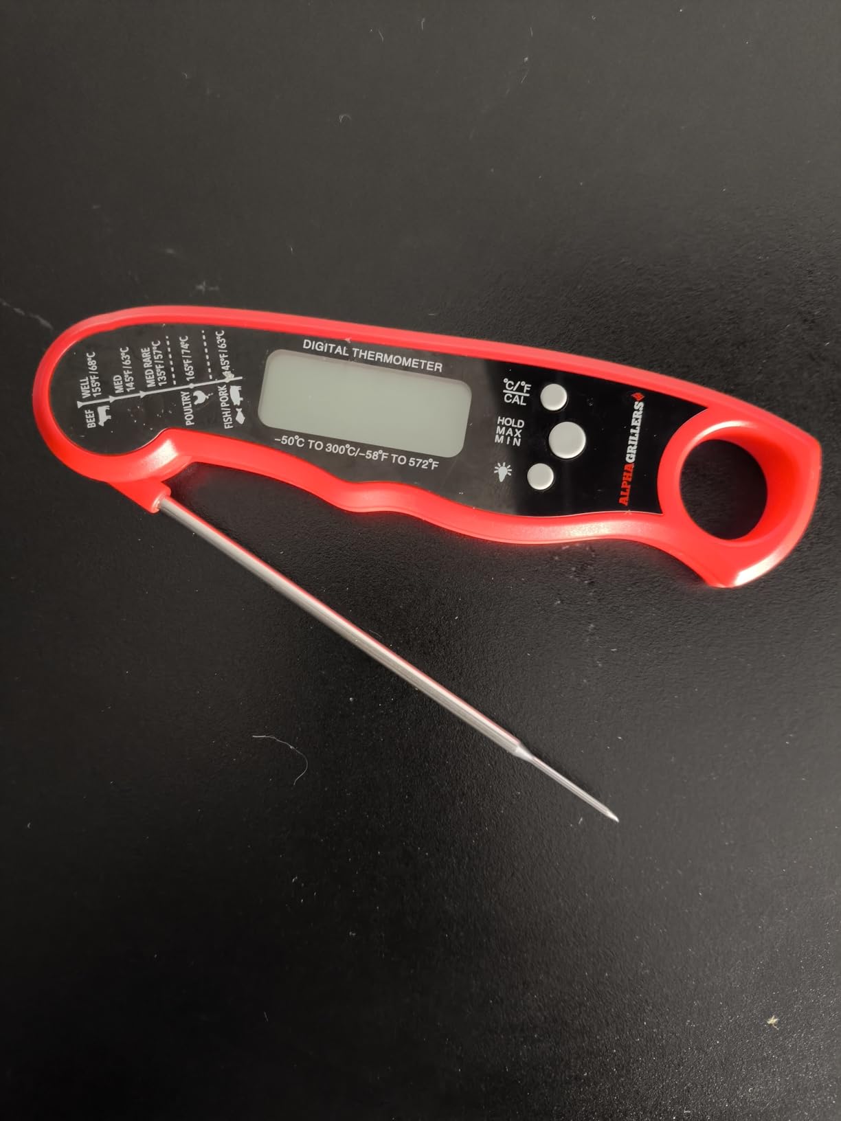 Alpha Grillers Instant Read Meat Thermometer Digital, Cooking, Food, Grill | 1-2 Second Ultra-Fast Response Time, Bright Backlit Display, Waterproof (IP67), Pre-Calibrated & Ready to Use customer photo 1