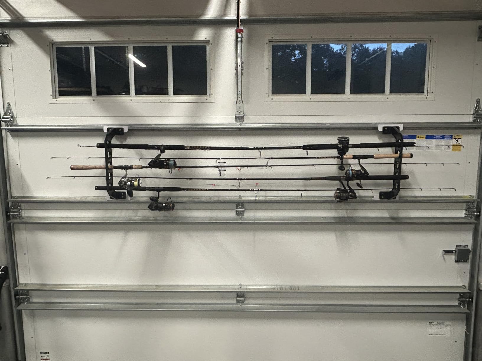 Cobra Storage Garage Door Storage Rack - 21 inch Black ABS Plastic Fishing Rod Holder - Ultimate Garage Organization for Fishing Gear and Equipment, Saltwater Fishing Gear (1 Pack) customer photo 1