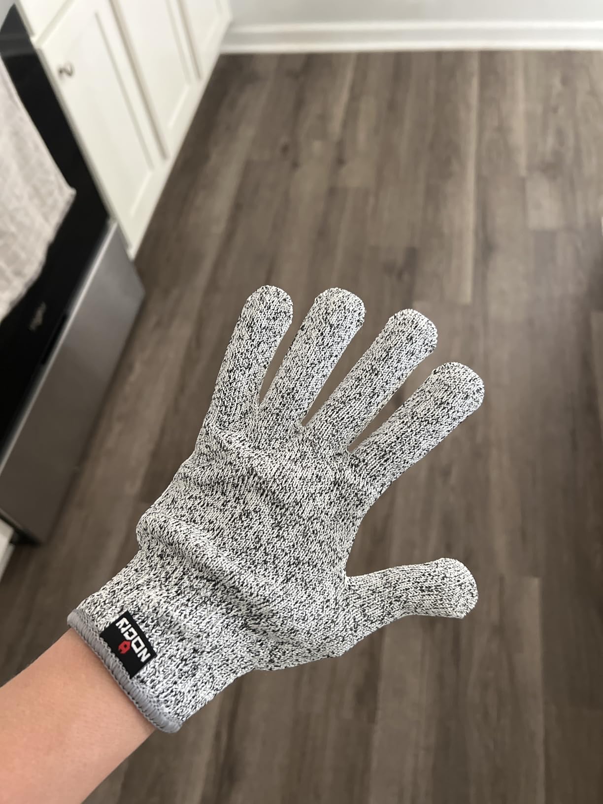 NoCry Premium Cut Resistant Gloves Food Grade - 100% Food Safe - Level 5 Meat Cutting Glove for Chefs & Butchers - Perfect Mandoline Glove or Oyster Shucking Gloves with Superior Comfort & Dexterity customer photo 2
