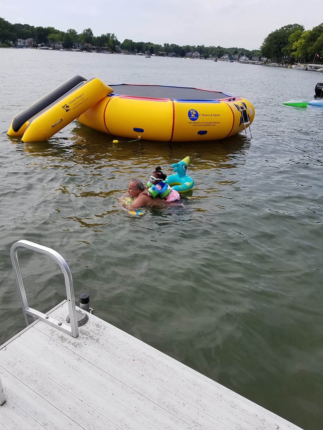 Island Hopper 17' Bounce N Splash Padded Water Bouncer - Durable Inflatable Trampoline customer photo 2