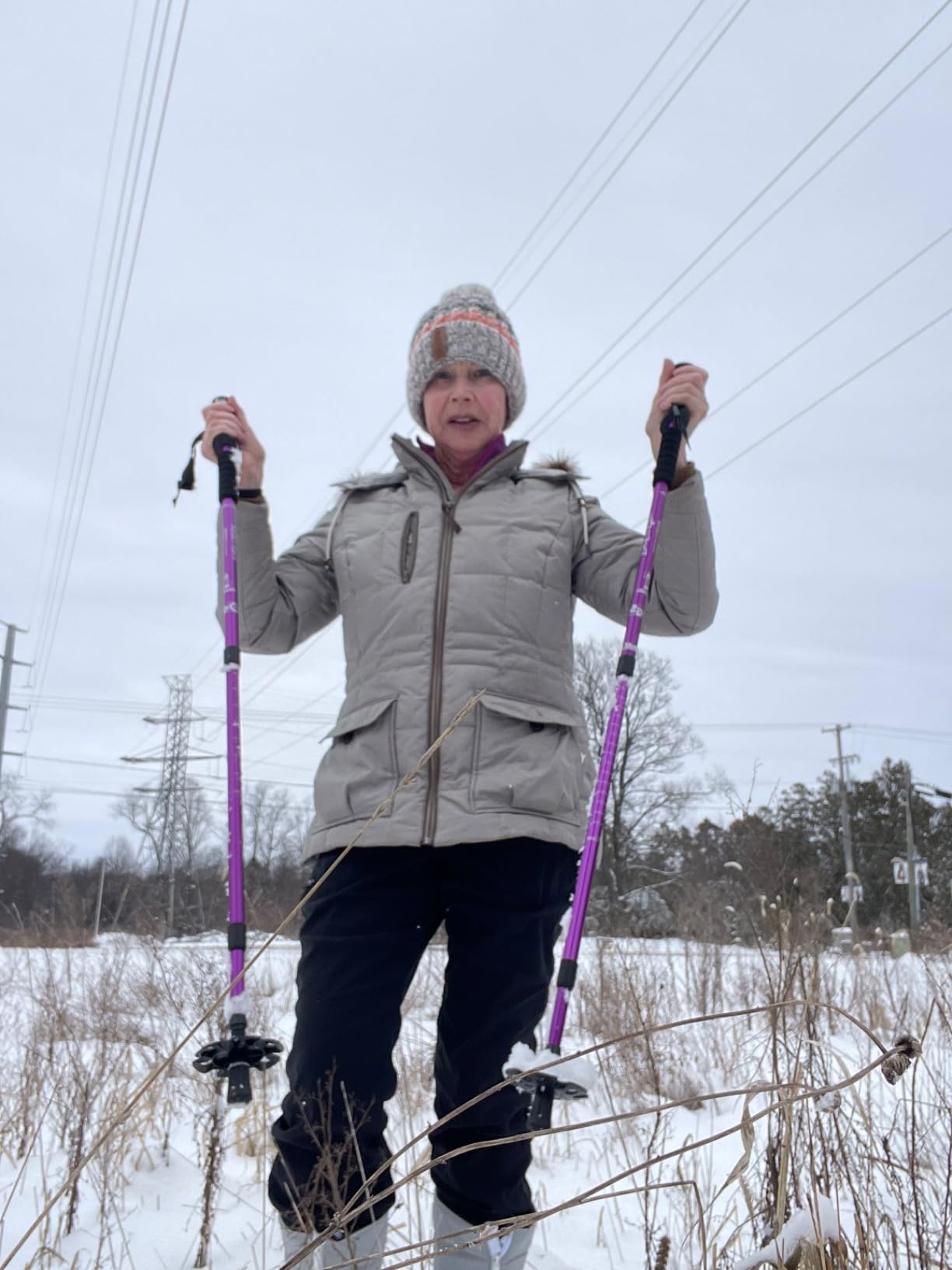 TheFitLife Nordic Walking Trekking Poles - 2 Sticks with Anti-Shock and Quick Lock System, Telescopic, Collapsible, Ultralight for Hiking, Camping, Mountaineering, Backpacking, Walking, Trekking customer photo 2