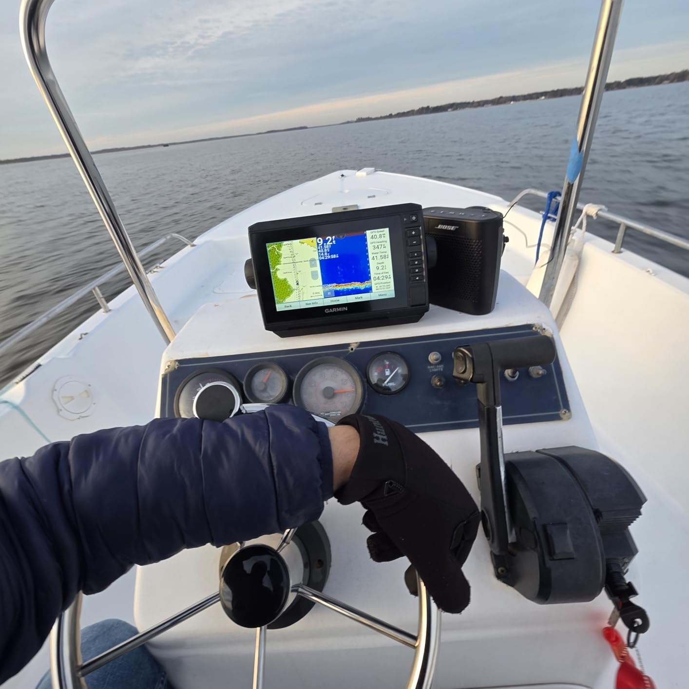 Amarine Made 5-Spoke 13-1/2 Inch Destroyer Style Stainless Boat Steering Wheel with M Size Knob - 9310SRF1 customer photo 2