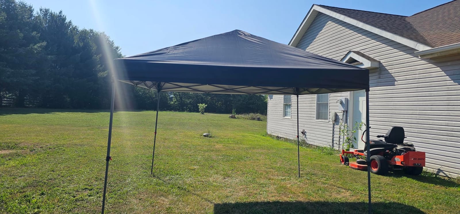 ABCCANOPY Pop Up Canopy - Outdoor Patio Portable Canopy Tent Heavy Duty for Backyard and Deck with 4 Sandbags (Black, 10x10) - Easy Setup, Portable Wheeled Carry Bag, UV50+, Sand Bags, Stakes & Guy Lines Included; For Beach, Market, Backyard customer photo 2