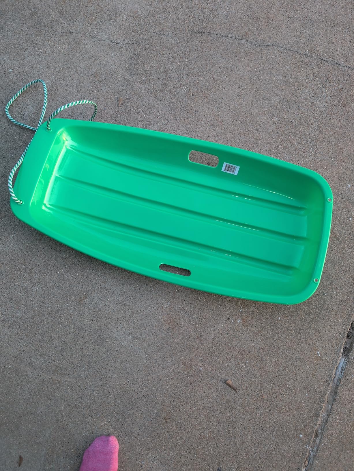 Slippery Racer Downhill Sprinter Flexible Kids Toddler Plastic Cold-Resistant Toboggan Snow Sled with Pull Rope and Handles -35 Inch customer photo 1