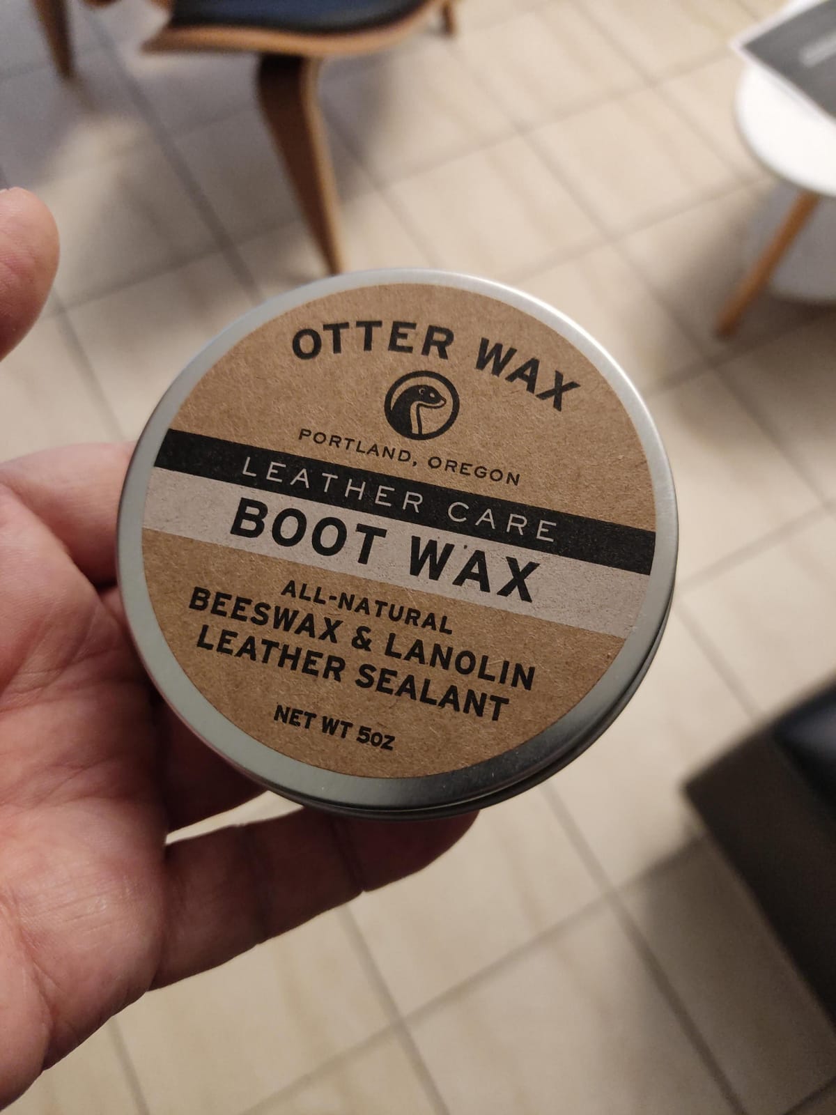 Otter Wax Boot Wax | 2 oz | Heavy-Duty Leather Waterproofing Wax & Protective Leather Sealant for Leather Boots, Hats, & Rain Gear | All-Natural & PFAS-Free Beeswax Protectant | Made in Portland USA customer photo 1