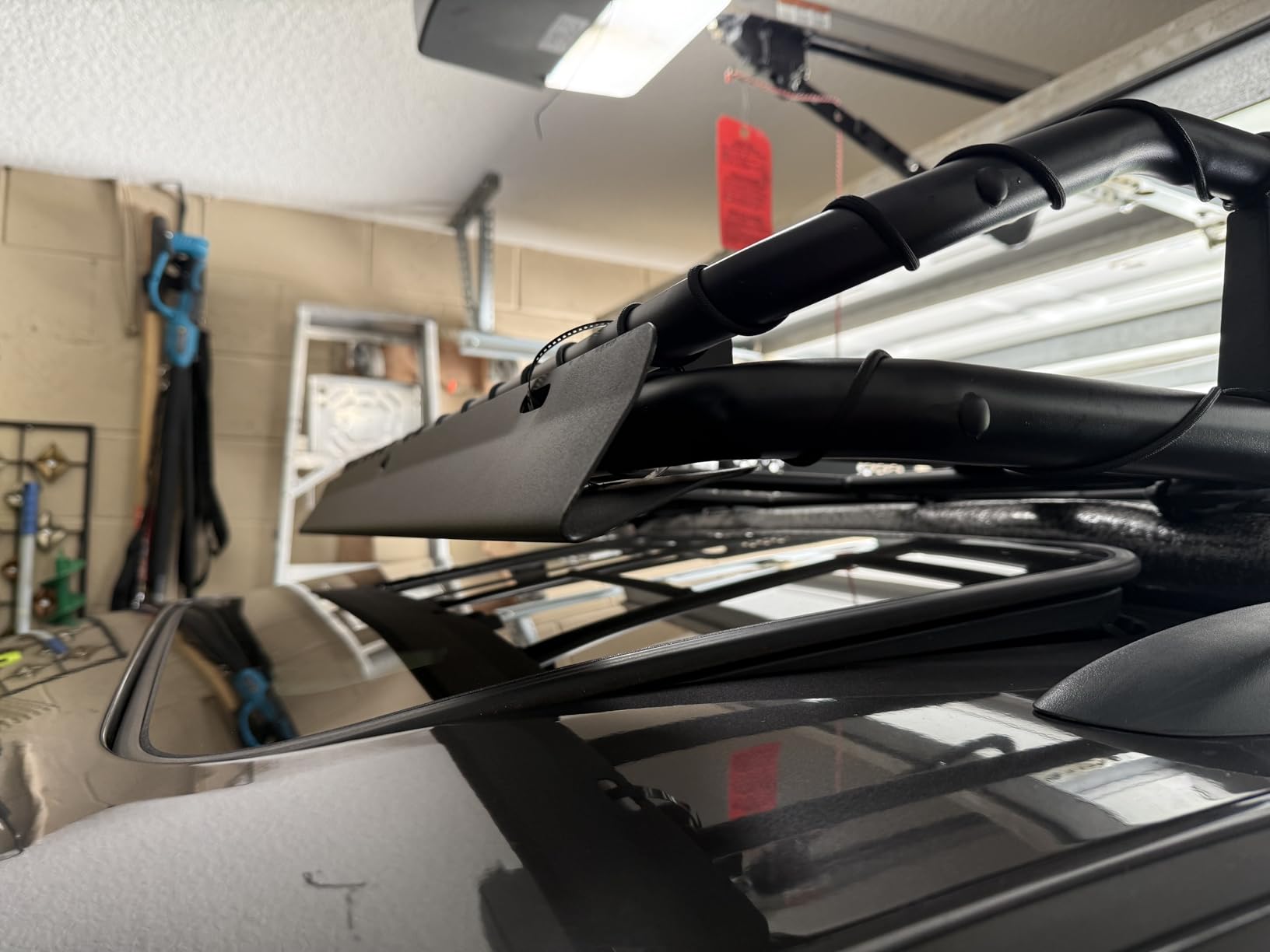 Buyers Products 1501193 Ladder Rack Wind Deflector, 40 in Black Steel Fairing for Utility/Work Trucks & Vans, Reduces Wind Noise, Drill Free Mount with 3 Stainless Ring Clamps customer photo 1