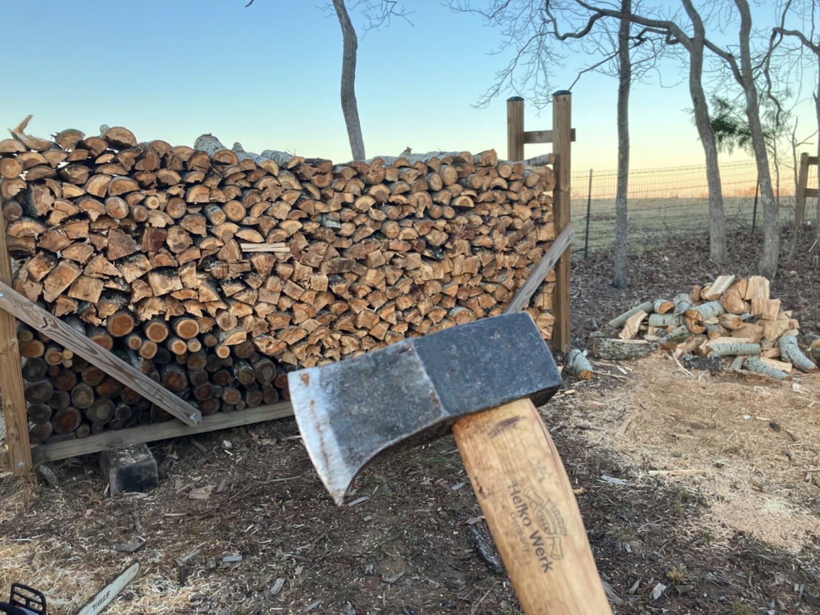 1844 Helko Werk Germany Traditional Saxon Heavy Log Splitting Axe (13588) | Made in Germany Heavy Duty Splitting Axe for Chopping Firewood and Splitting Logs Head 6-1/4 lbs, Handle 31 in. customer photo 1