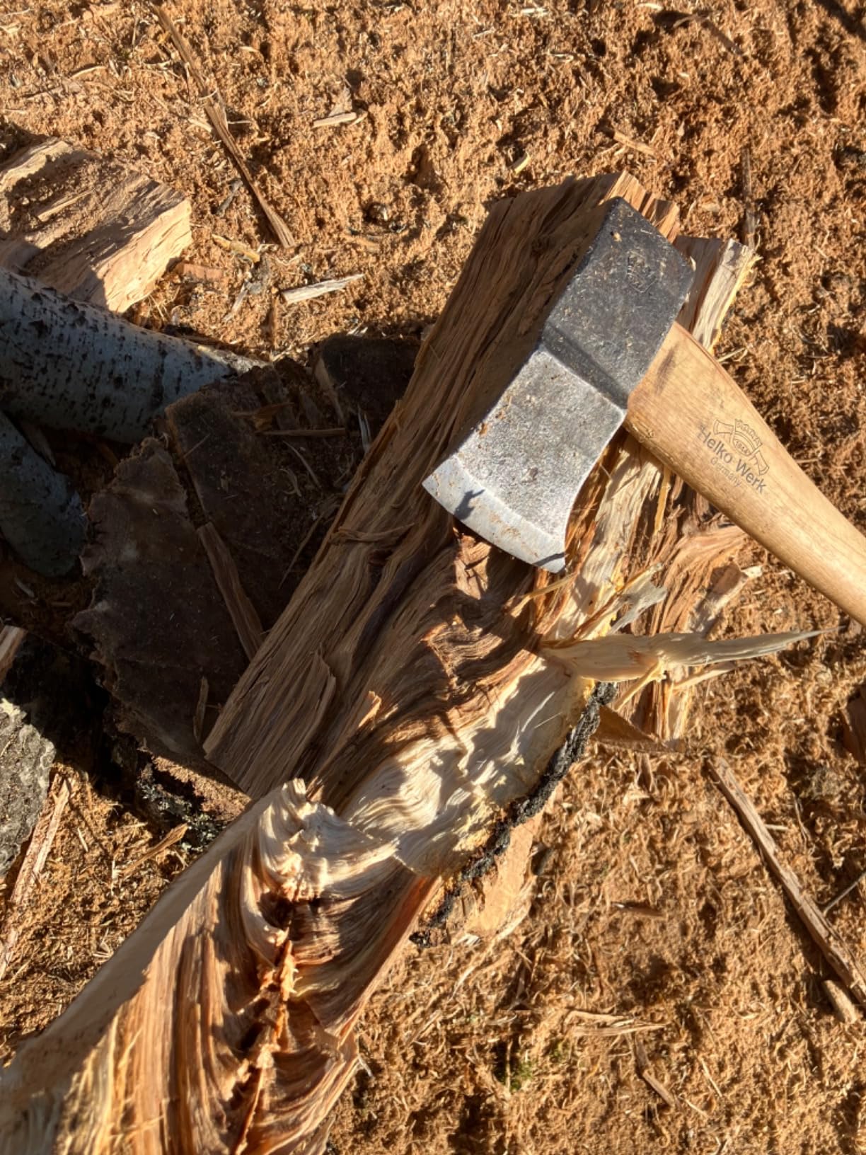 1844 Helko Werk Germany Traditional Saxon Heavy Log Splitting Axe (13588) | Made in Germany Heavy Duty Splitting Axe for Chopping Firewood and Splitting Logs Head 6-1/4 lbs, Handle 31 in. customer photo 2