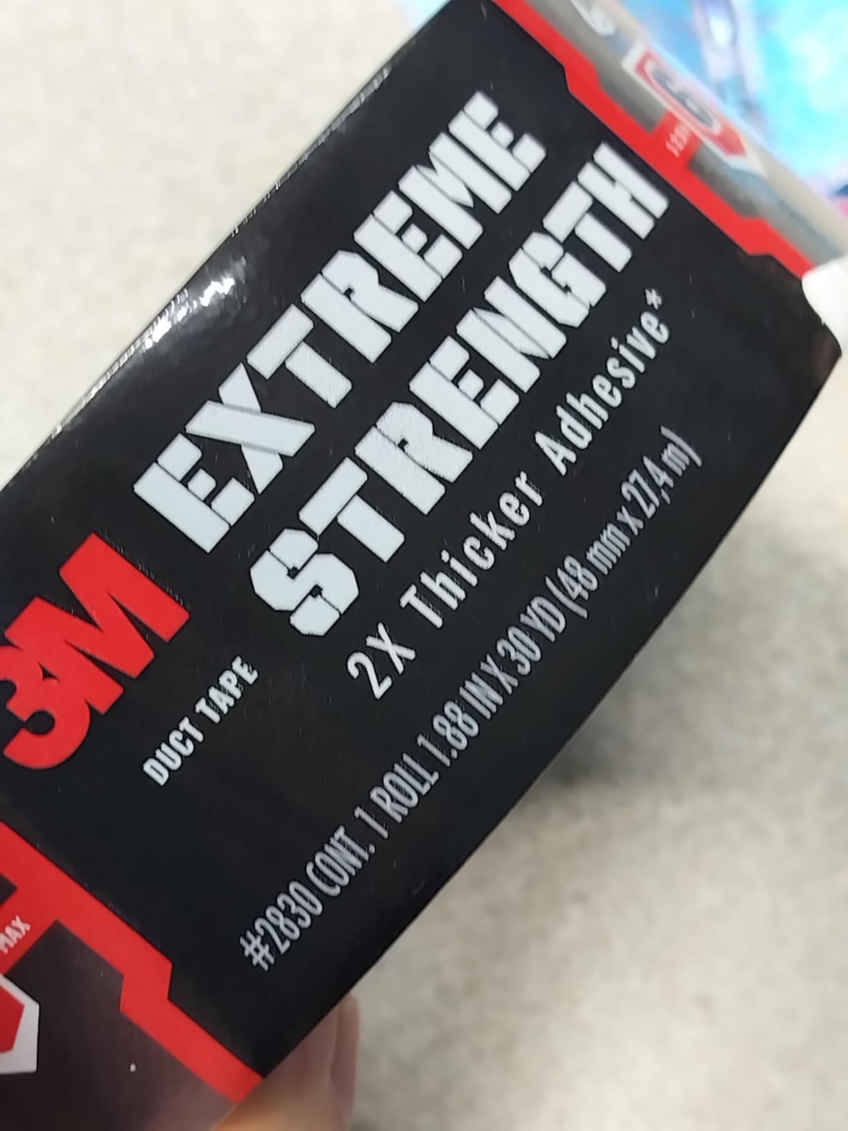 3M Extreme Hold Duct Tape, 1.88 Inches x 35 Yards, Black, Heavy-Duty, Double-Thick Adhesive, Waterproof Backing, Tough Repairs customer photo 1