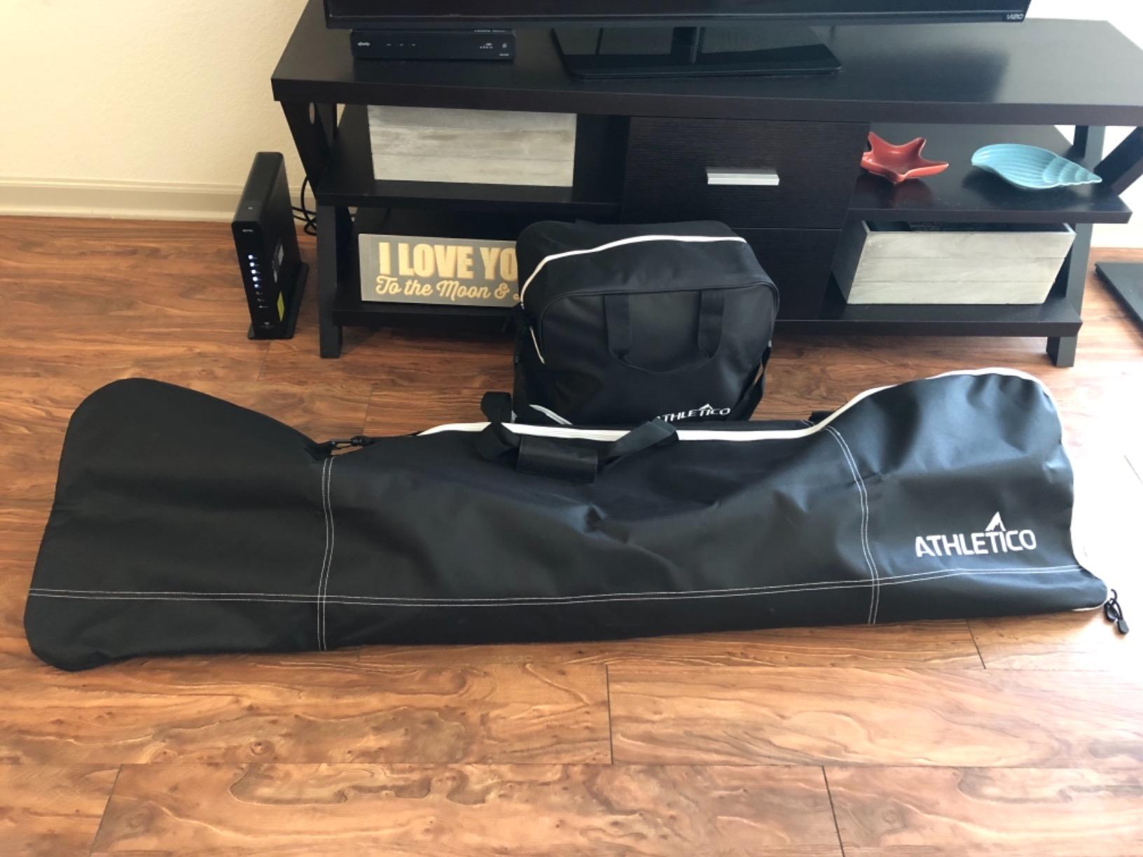 Athletico Two-Piece Snowboard and Boot Bag Combo | Store & Transport Snowboard Up to 165 CM and Boots Up To Size 13 | Includes 1 Snowboard Bag & 1 Boot Bag (Black) customer photo 1