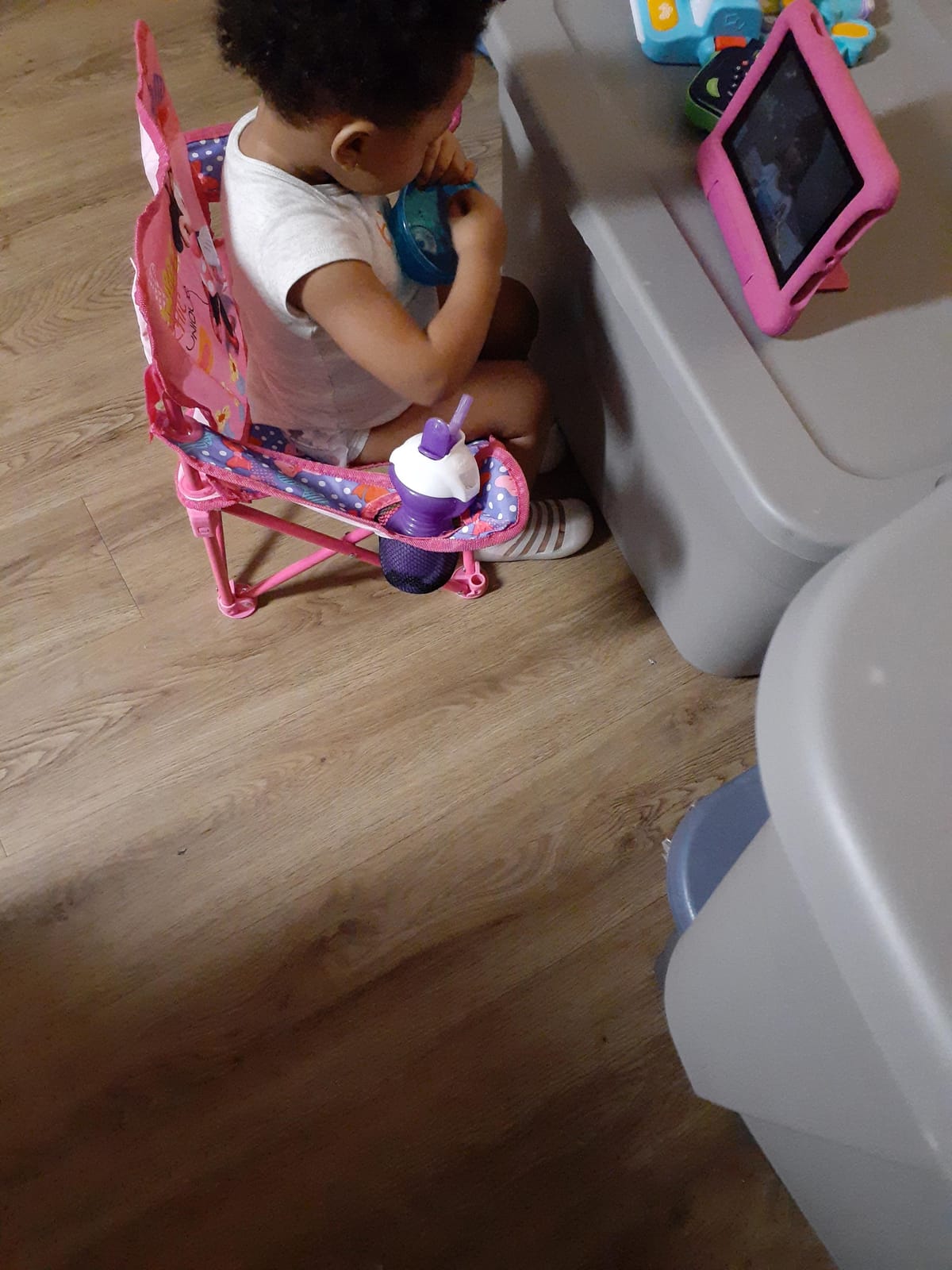 JAKKS Pacific Minnie Camp Chair for Kids, Portable Camping Fold N Go Chair with Carry Bag, Minnie - Bows customer photo 2