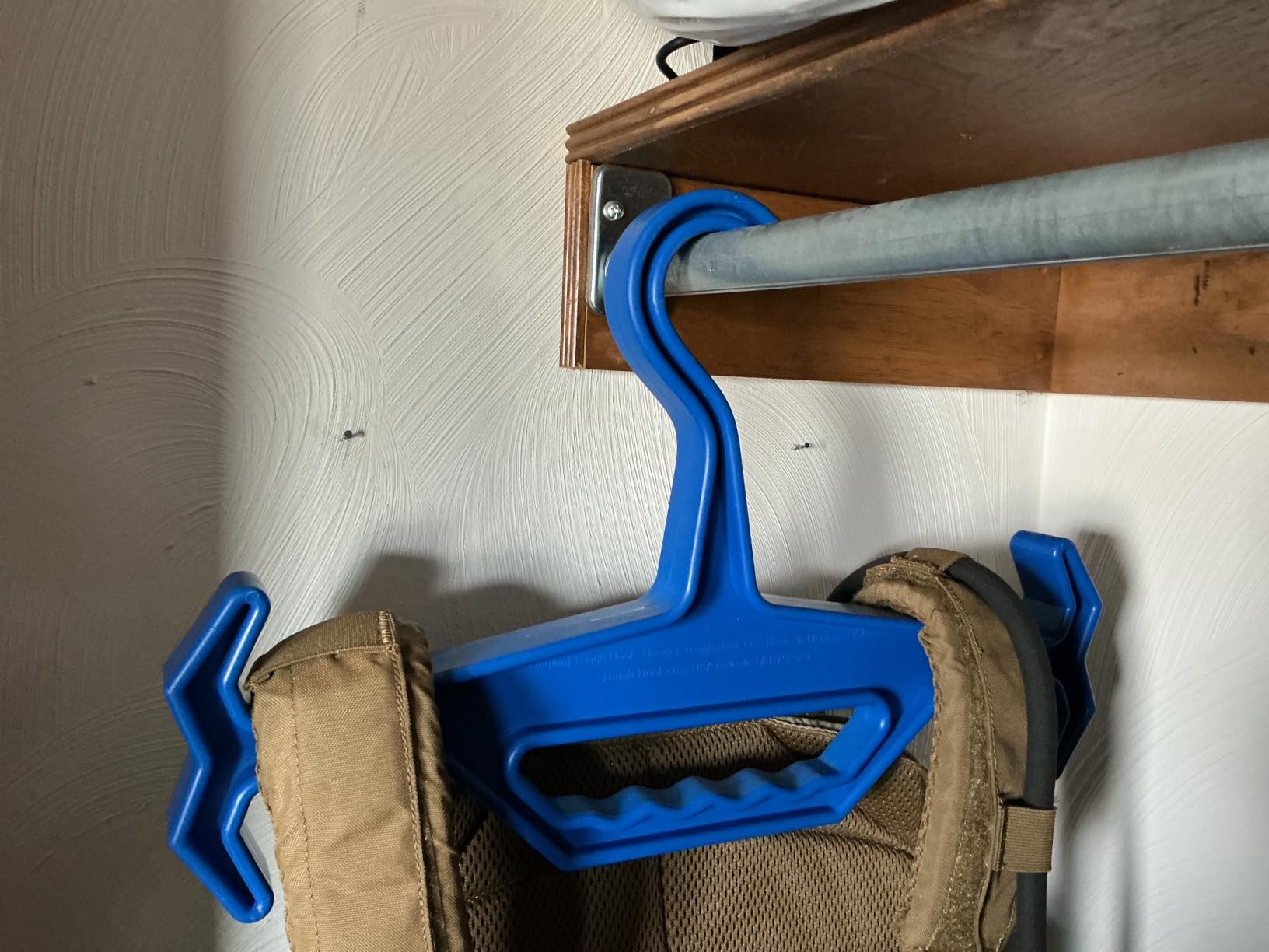 Tough Hook Original Heavy Duty Hangers, USA-Made, Police & Scuba, 1 Red | The superhero of hangers USA-Made, anti-slip ABS resin tactical hanger, DuraResin 200-lb cap wetsuit hanger customer photo 2