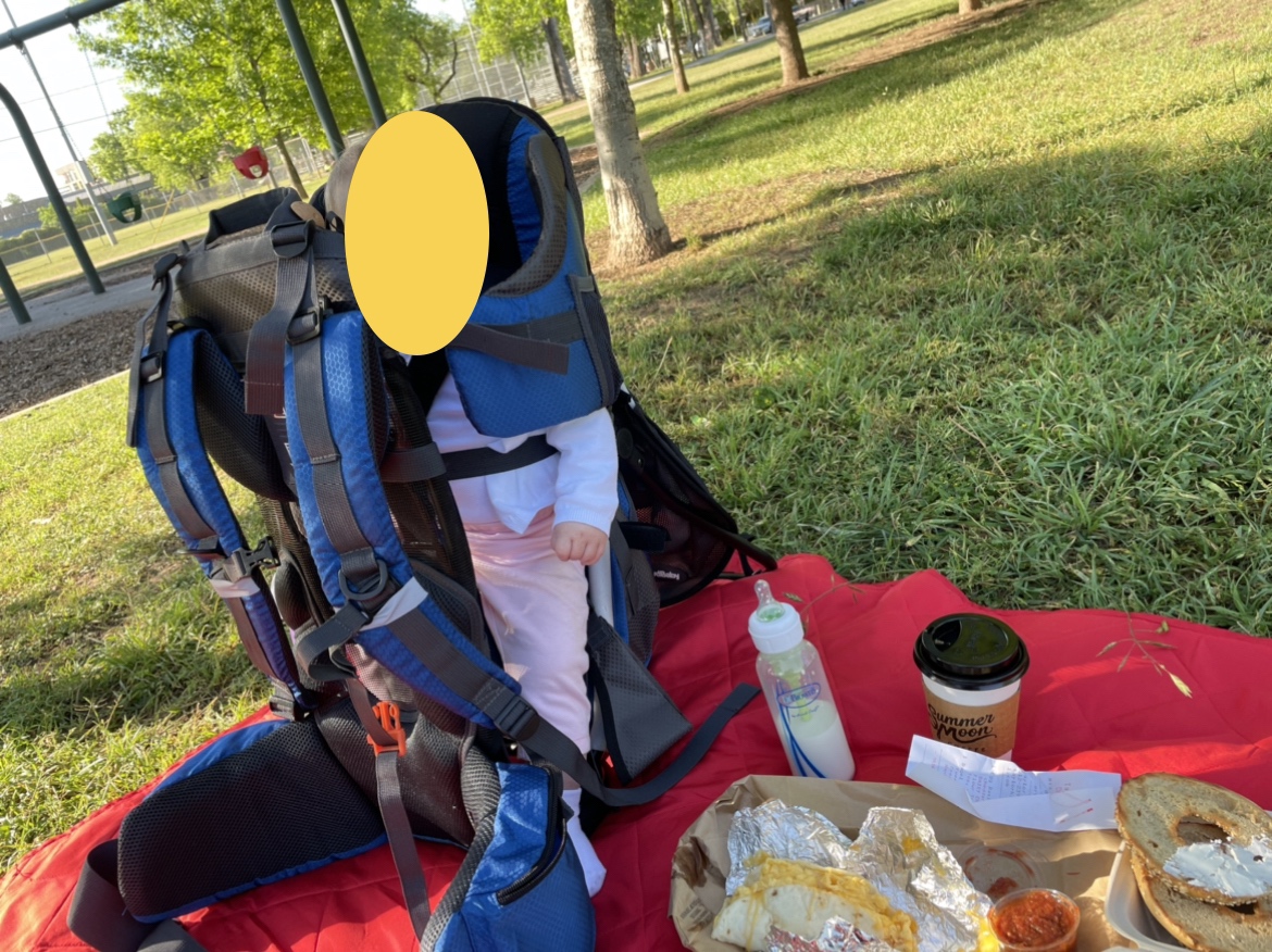 Hiking Baby Carrier Backpack - Toddler & Child Carrier | Includes diaper change pad, insulated pocket, and sun & rain hood to keep your child comfortable on the trail. Up to 40 lbs. customer photo 2