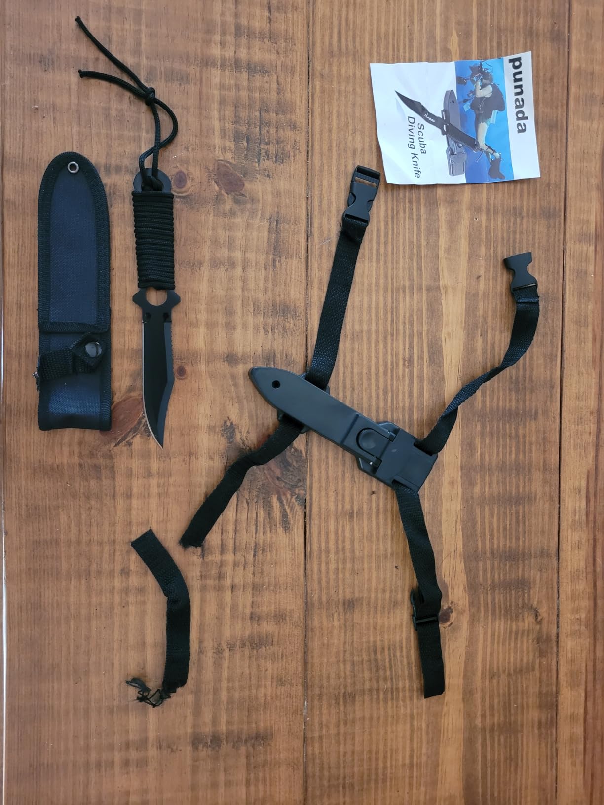 Dive Knife - Scuba Diving Knife with holster, 2 Types Sheath 2 Pairs Thigh Leg Straps, Black Premium Divers Knives Shears for Outdoor Spearfishing, Snorkeling customer photo 2