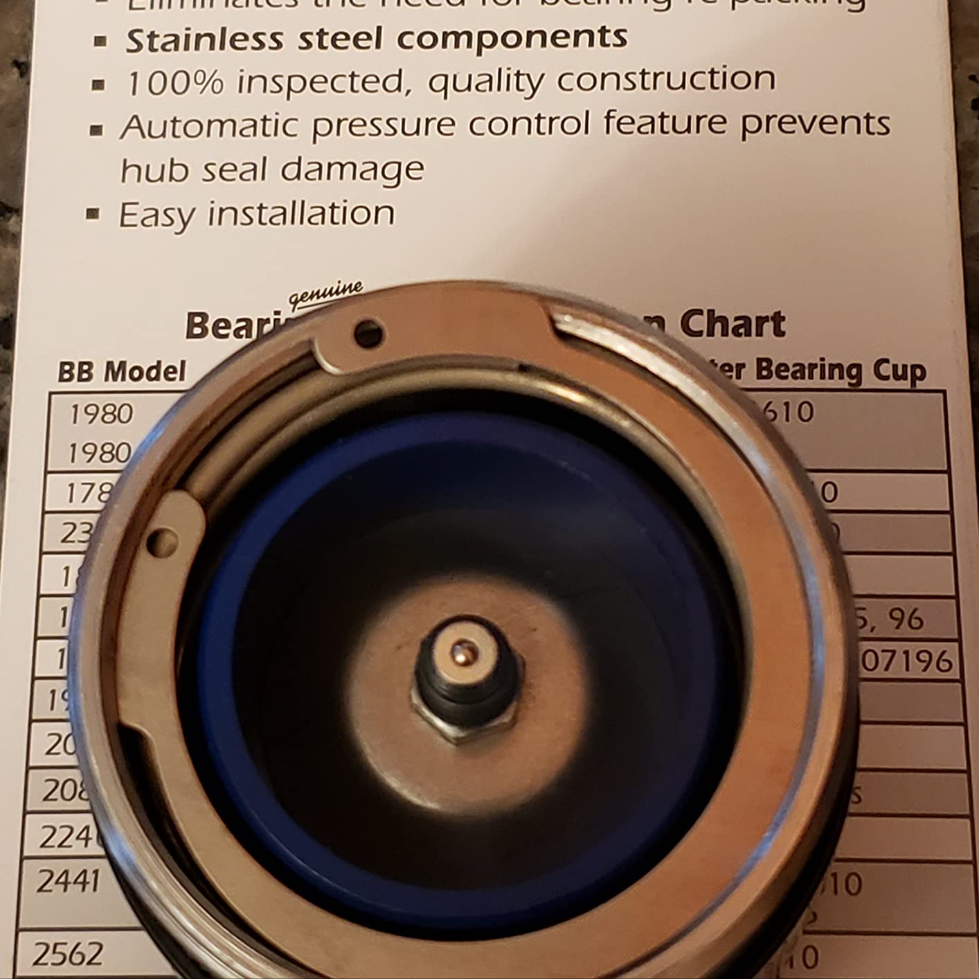 Bearing Buddy 1980A - USA-Made Chrome Plated Bearing Protector with 19B Bra & Blue Grease Indicator - Wheel Bearing Protectors for Boats, RVs, & More customer photo 1