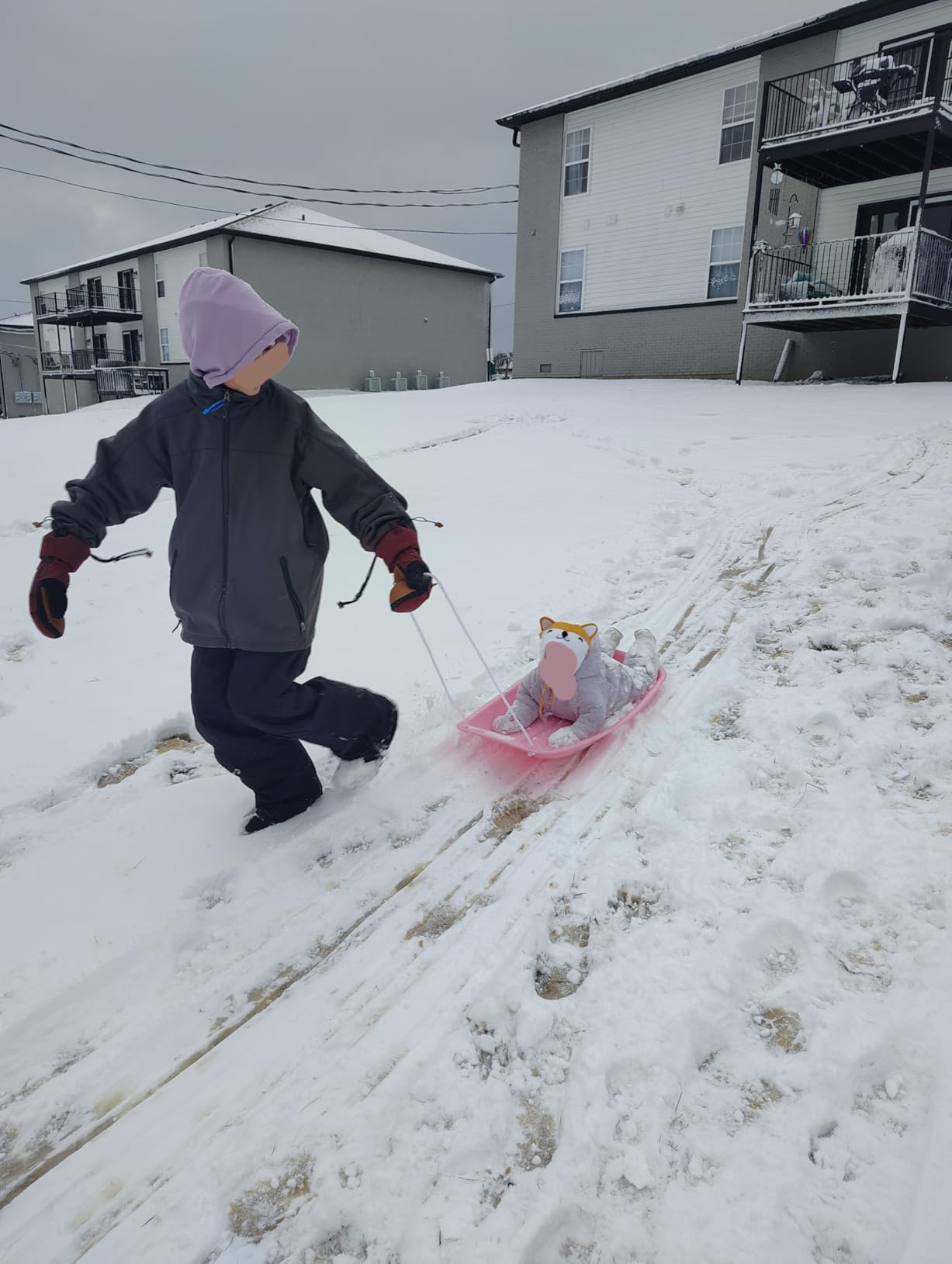 Best Choice Products 35in Kids Plastic Toboggan Snow Sled w/Pull Rope, 2 Handles customer photo 2
