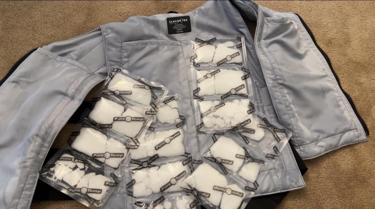 Glacier Tek Cool Vest Personal Cooling, 59 Degrees for 2.5 hours 8 Cool Packs, Recharge in 30 Minutes customer photo 2