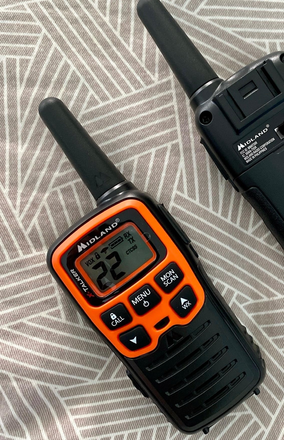 Midland -T51X3VP3 X-TALKER Walkie-Walkie - Long Range Two Way Radio for Camping Hiking Hand Held RZR FRS Compact Radio UTV communication NOAA Weather Scan - Black/Orange, 3 Radios customer photo 1