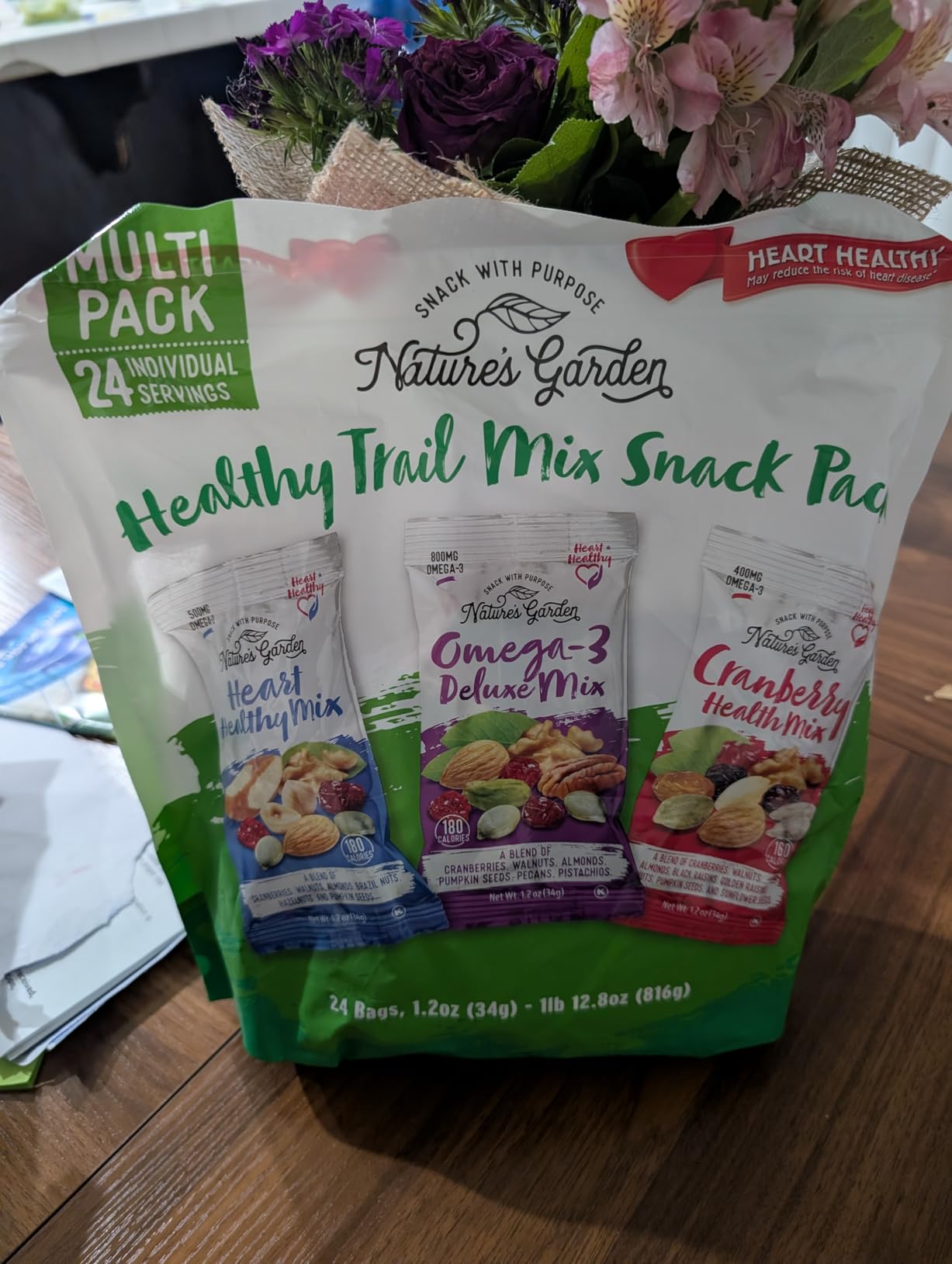 Nature's Garden Trail Mix Snack Pack 28.8oz (24x1.2oz), Individual Servings | Plant-Based, Gluten-Free Nut & Fruit Blend with Cranberries, Non-GMO Daily Snack for Adults & Kids customer photo 1