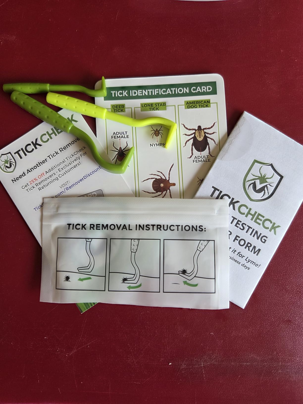 Tick Remover Value 3 Pack - Tick Remover Tools + Tick Identification Card - for Humans, Dogs & Cats (1 Set) customer photo 2