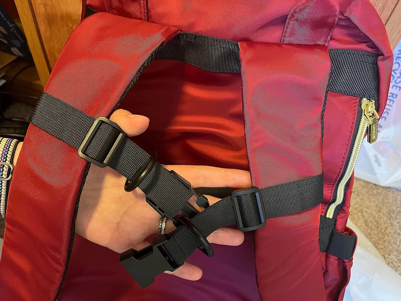 Wisdompro Backpack Chest Straps 2 Pack, Heavy Duty Backpack Sternum Strap | Adjustable Nylon Chest Belt Replacement with Quick Release Buckle, for Travel, Hiking, Camping and Jogging - with Slide Lock customer photo 1
