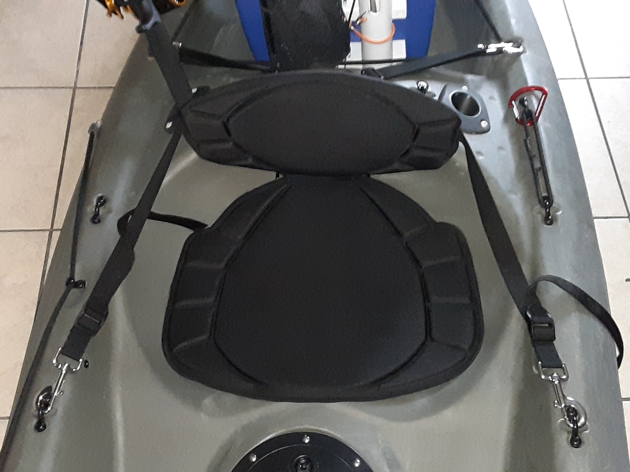 Pelican Boats - Sit-on-top Kayak or SUP Seat - PS0480-3 - Universal Fit Water Repellent Cushion with Back Support, Black customer photo 2