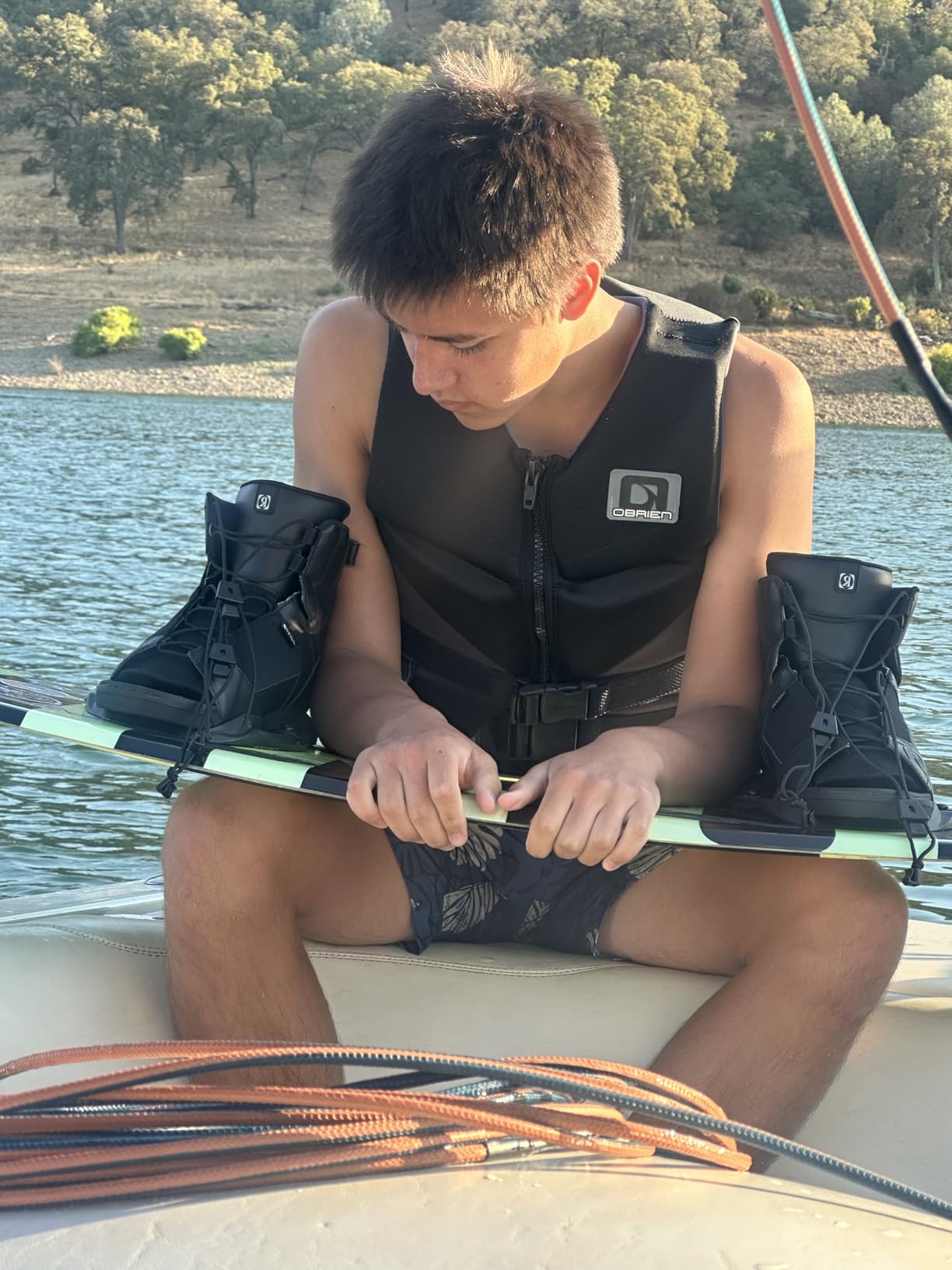 RONIX Men's Divide Wakeboard Boots | Durable Soft Cushioned Wakeboard Bindings with Easy-Entry Lacing System, Open Toe, Universal Fit & Lightweight MainFrame Chassis customer photo 1