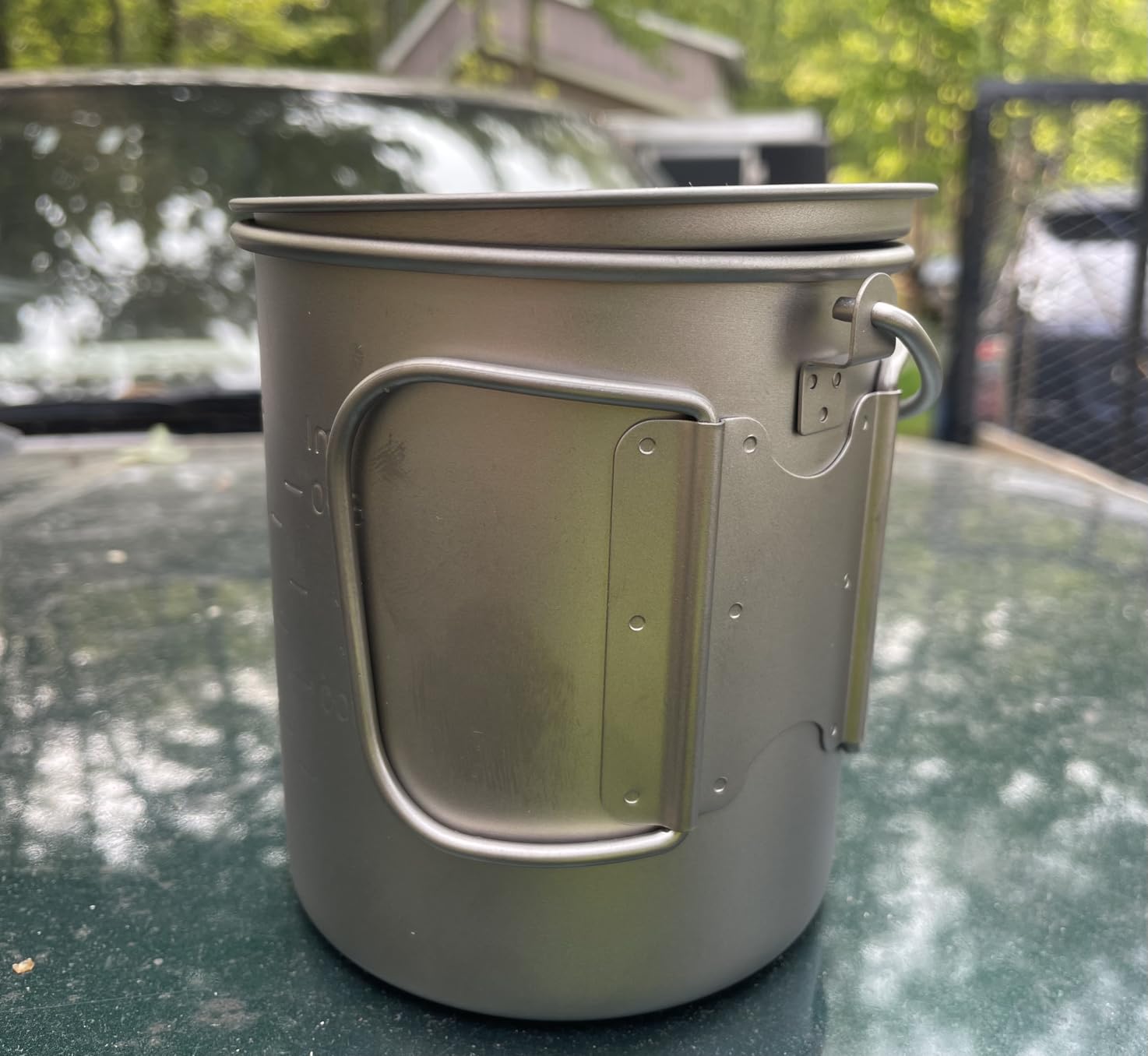 Lixada Titanium Camping Cookware 3-Piece Set (750ml Pot + 450ml Mug + Spork) customer photo 2