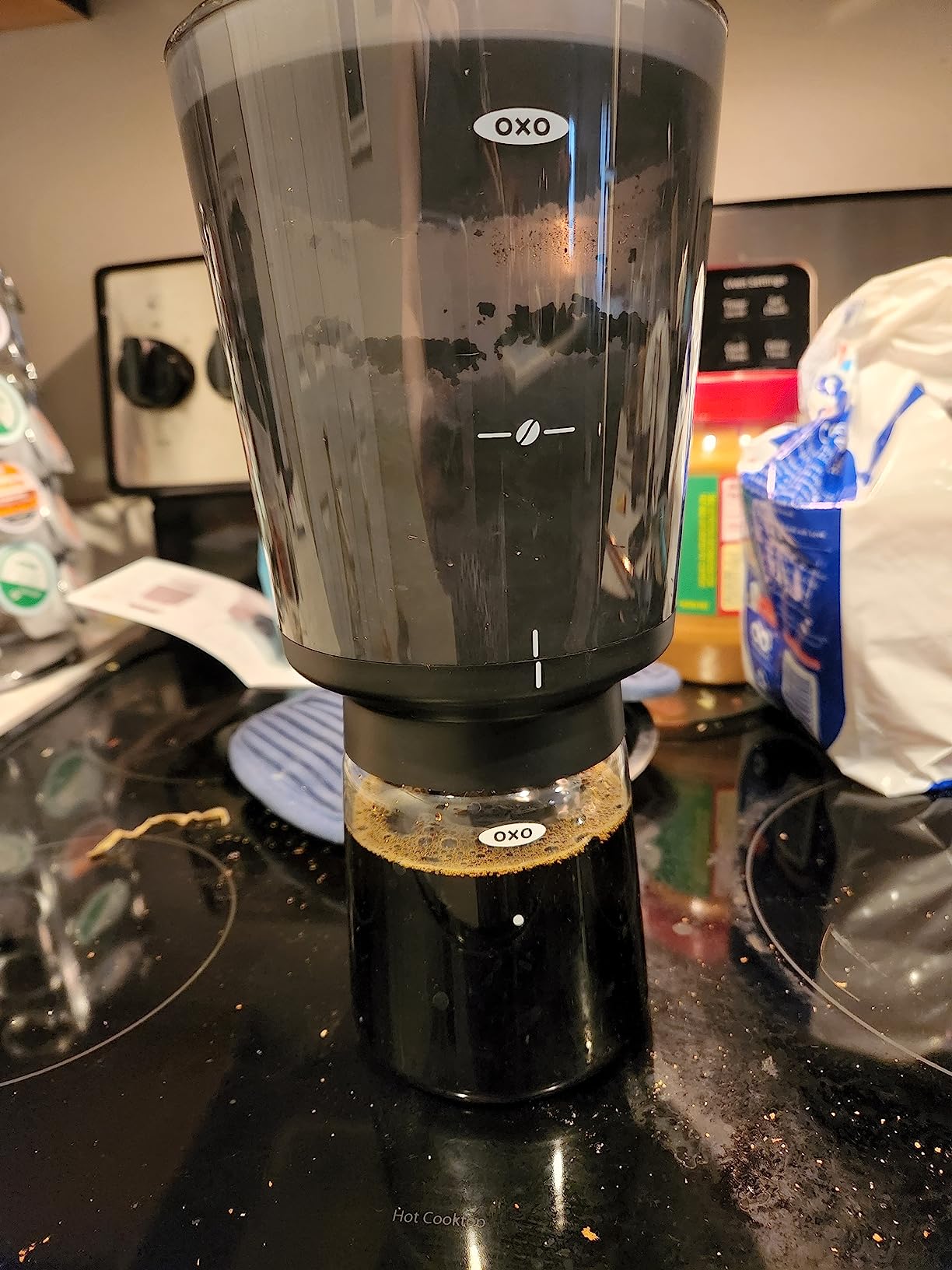 OXO Brew Compact Cold Brew Coffee Maker - 24 oz | Yirelds Concentrate for Hot or Iced Coffee, Small Footprint For Countertop Or In-Fridge Brew, Glass Carafe with Stopper customer photo 2