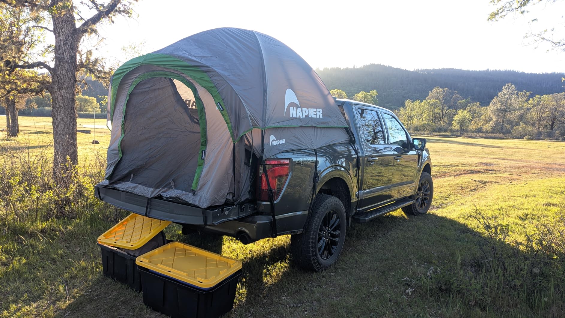 Napier Backroadz Truck Tent | Pickup Truck Bed Camping Tent | Rainfly for Water Protection | Sturdy and Spacious 2-Person Truck Tent | Easy 10-Minute Setup | Gray/Green customer photo 1