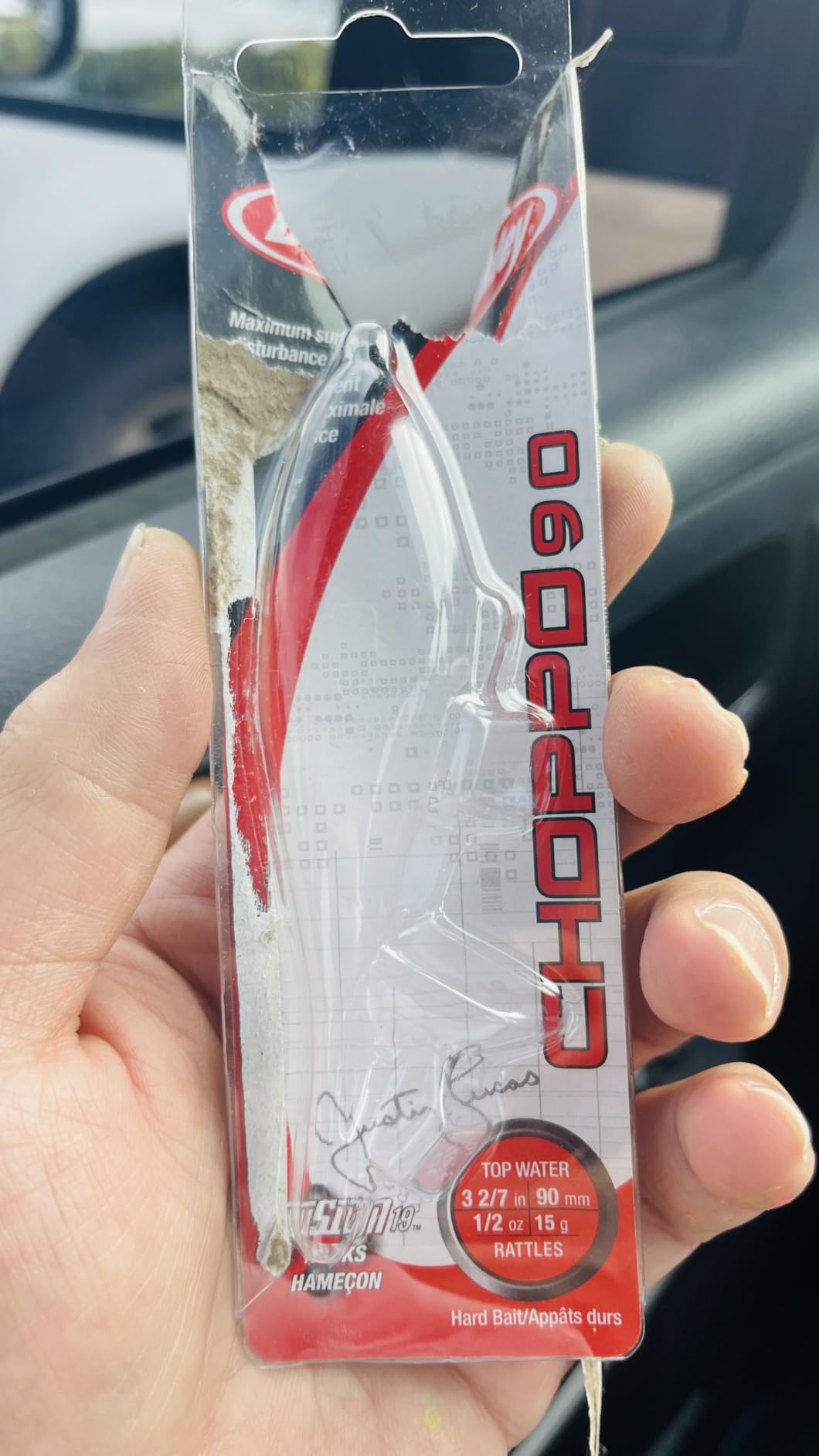 Berkley Choppo Topwater Fishing Lure, Bone, Size 90, Cupped Propeller Tail for Balance of Sound and Spray, Equipped with Sharp Fusion19 Hook customer photo 2