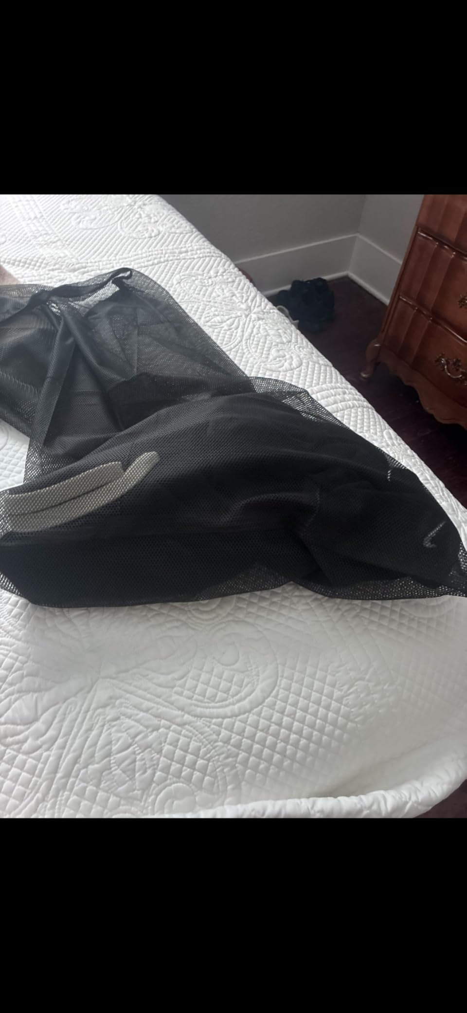 2 Pack Mesh Laundry Bags, 24 x 36 Inches Heavy Duty Drawstring Bag, Factories, College, Dorm, Travel and Apartment Dwellers, Black customer photo 2