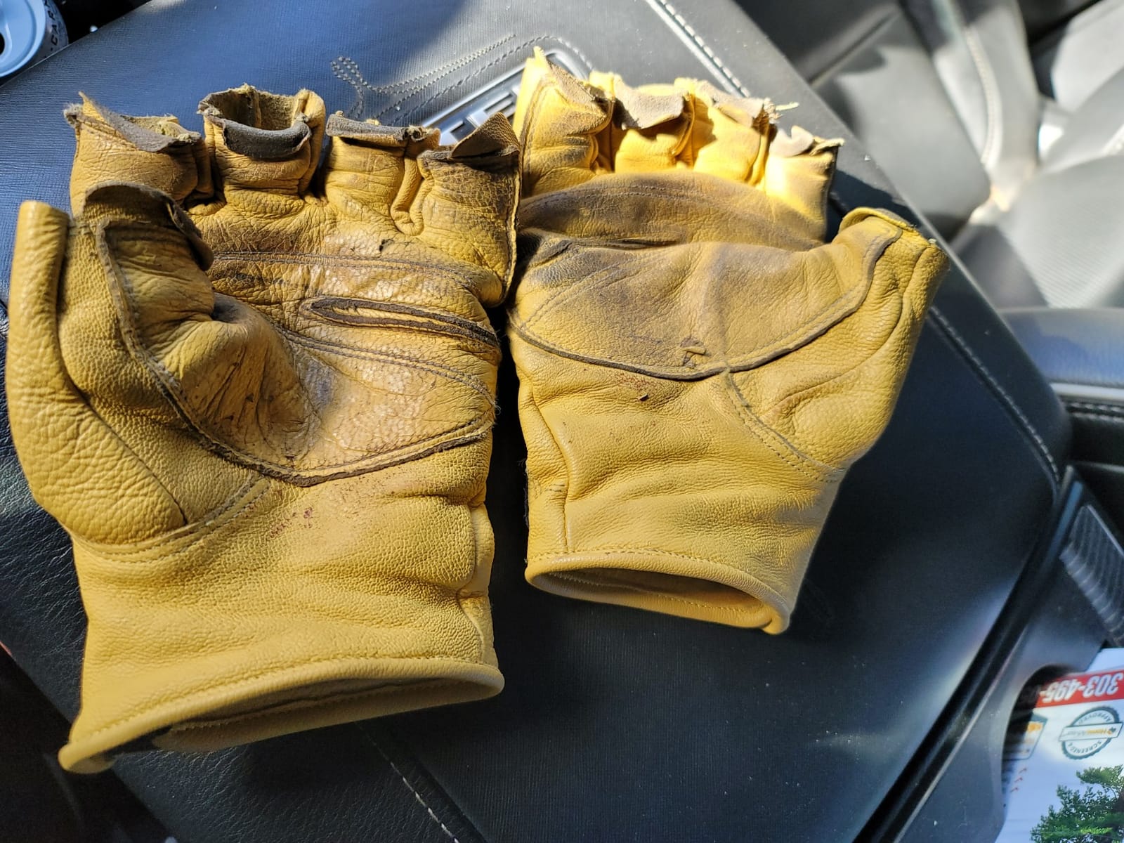 BLACK DIAMOND Stone Belay/Rappelling Gloves, Climbing, Leather, Fingerless customer photo 2