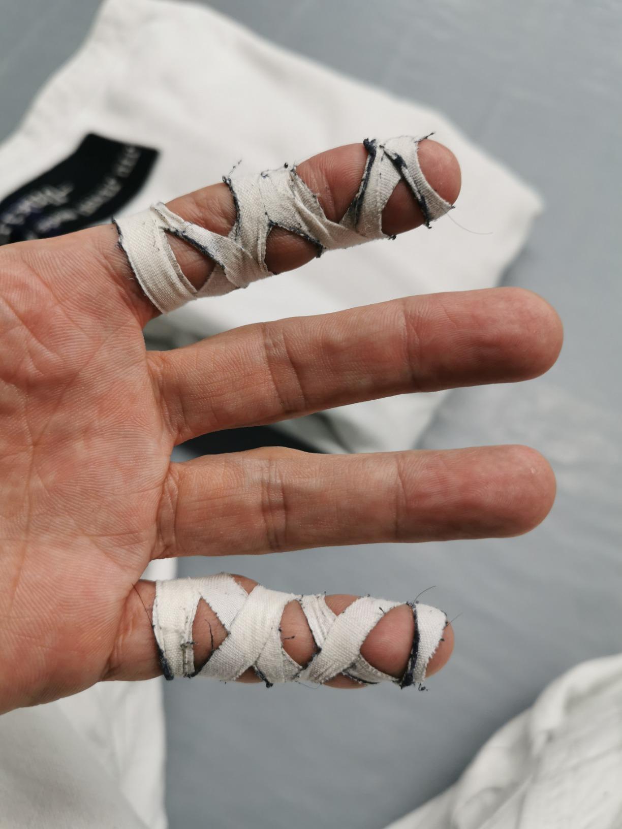 Hampton Adams Pro Finger Tape, Non Slip Grip for BJJ & Climbing | 8 Pack Rolls, No Fray Edges, Super Strong Adhesive, Extended Wear for Bouldering Crossfit Weightlifting & Jiu Jitsu customer photo 2