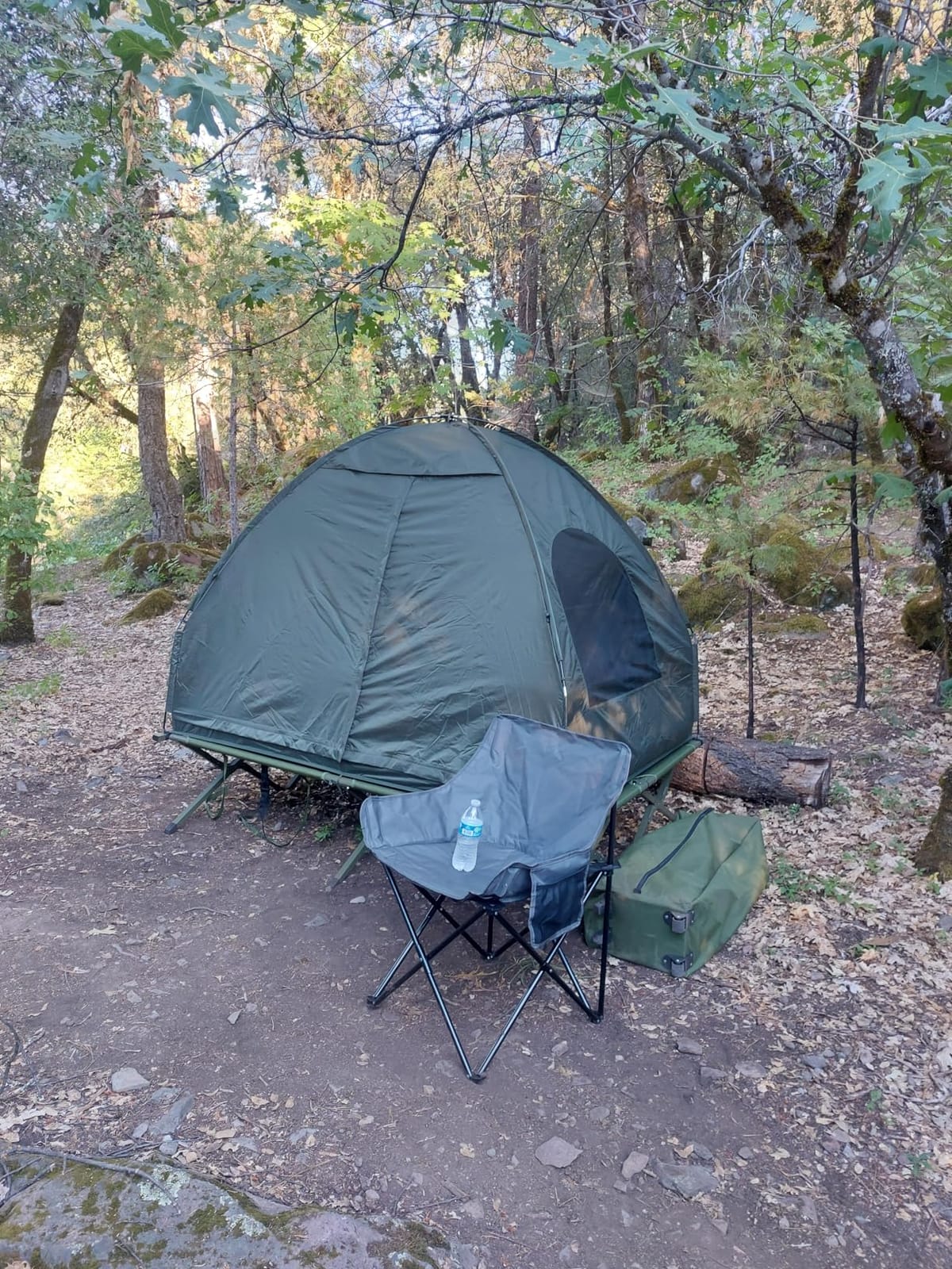 Outsunny 2 Person Cot Tent 4-in-1 Elevated Bed Combo with Air Mattress | Bed Cover, Foot Pump, Folding Off-Ground Camp Cot, Hiking, Backpacking customer photo 2