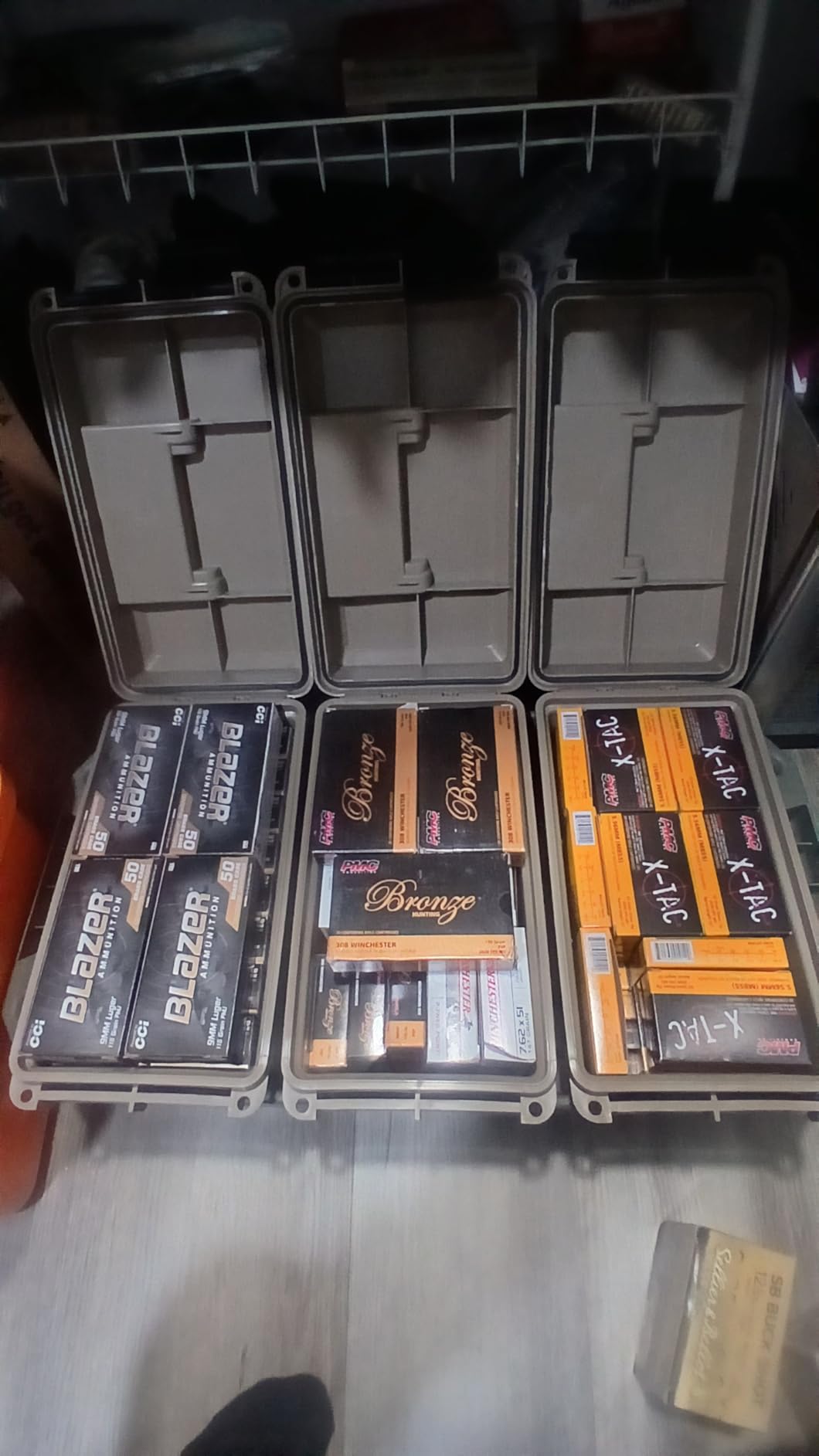 MTM AC5C 5-Can Ammo Crate Mini, Convenient size, Store 650 rounds of 9mm bulk ammo, Stackable, easy carry and transport of multi-caliber ammo, Rugged tactical carrying crate customer photo 1