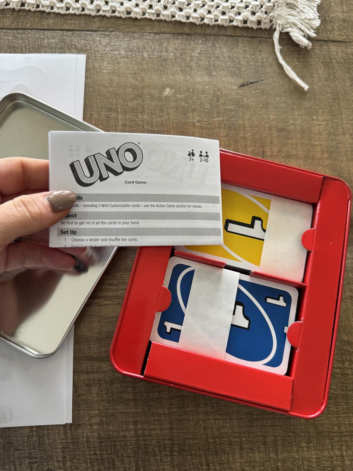 Mattel Games UNO Card Game for Kid, Adult & Family Nights & Parties, Travel & Vacations, Color Blind Accessible & Customizable Deck (Amazon Exclusive) customer photo 2