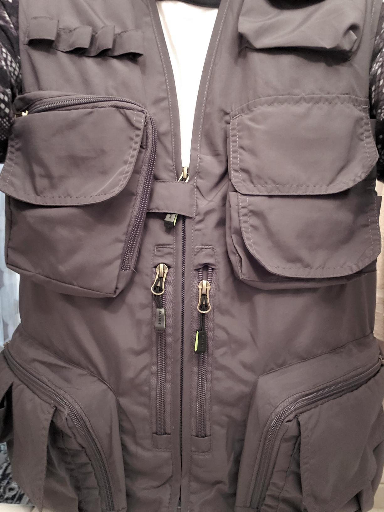 Men's Casual Lightweight Outdoor Fishing Work Safari Travel Photo Cargo Vest Jacket Multi Pockets customer photo 2