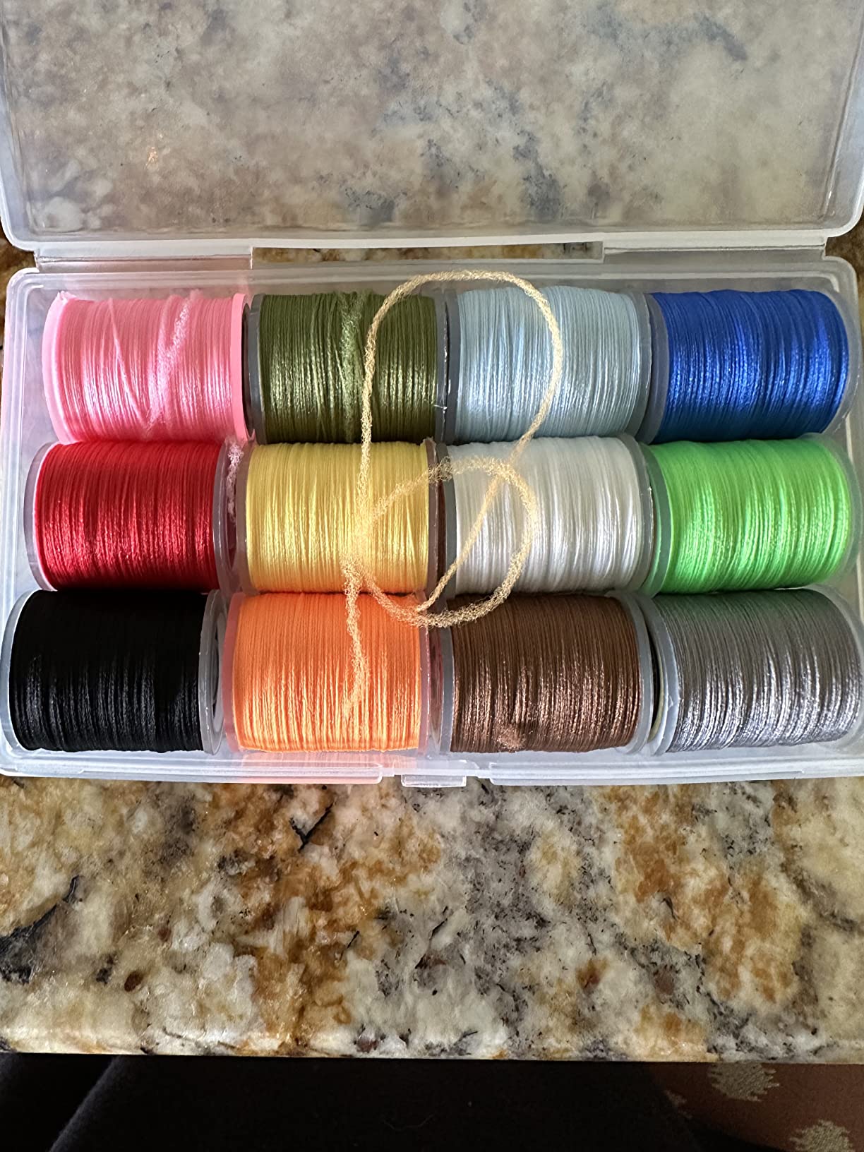 12 Colors Set 200 Deniers Elastic Fly Tying Thread Perfect for Dry Wet Flies Buzzers Streamers Fly Tying Materials customer photo 1