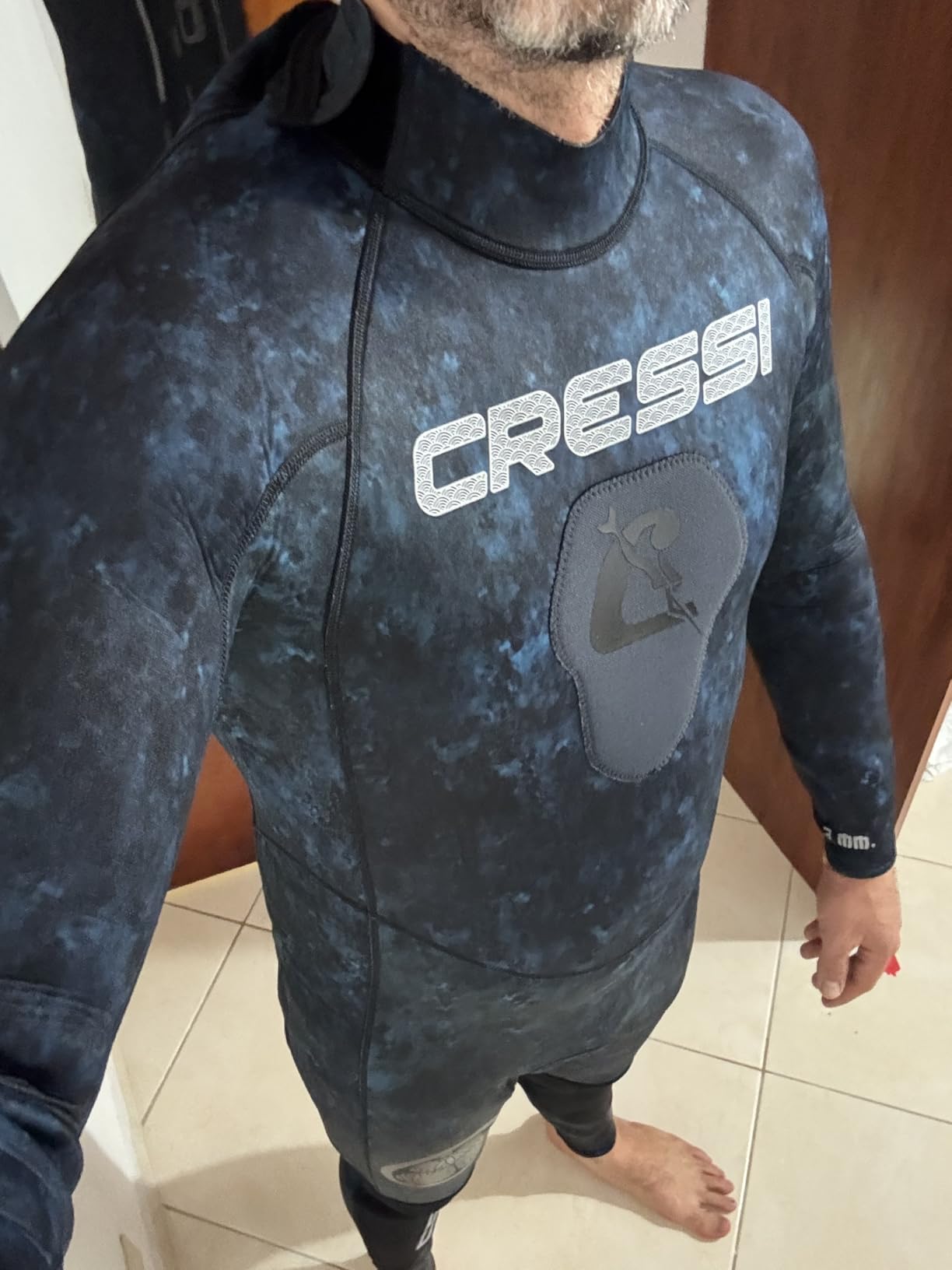 Cressi Spearfishing and Freediving One-Piece Wetsuit with Loading Chest Pad, Knee Protection, Anatomical Design - Tokugawa: Designed in Italy customer photo 1
