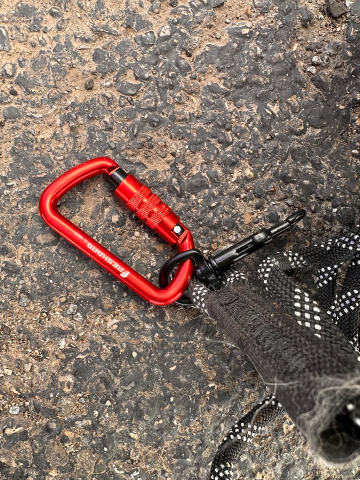 FresKaro 3inch 12kN-2698lbs Auto Locking Carabiner Clips, Solid D Shape, Heavy Duty 7075 Aluminum, Lightweight 1.09oz, Rust Proof, for Hammock, Hiking, Dog Leash, Keychain etc., Multi-Colors customer photo 2
