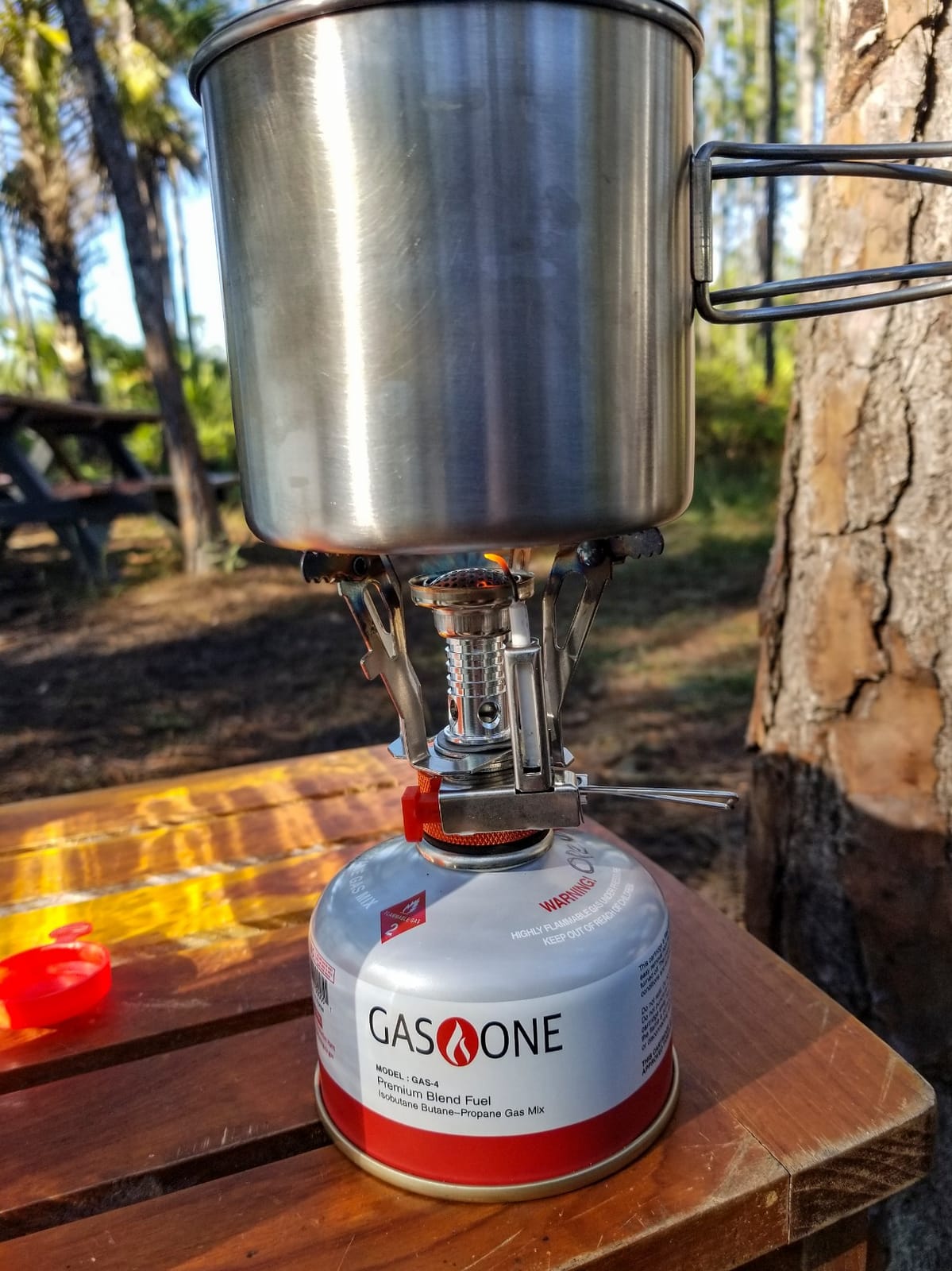 GasOne Camping Fuel Blend Isobutane Fuel Canister 100g (4 Pack) customer photo 1